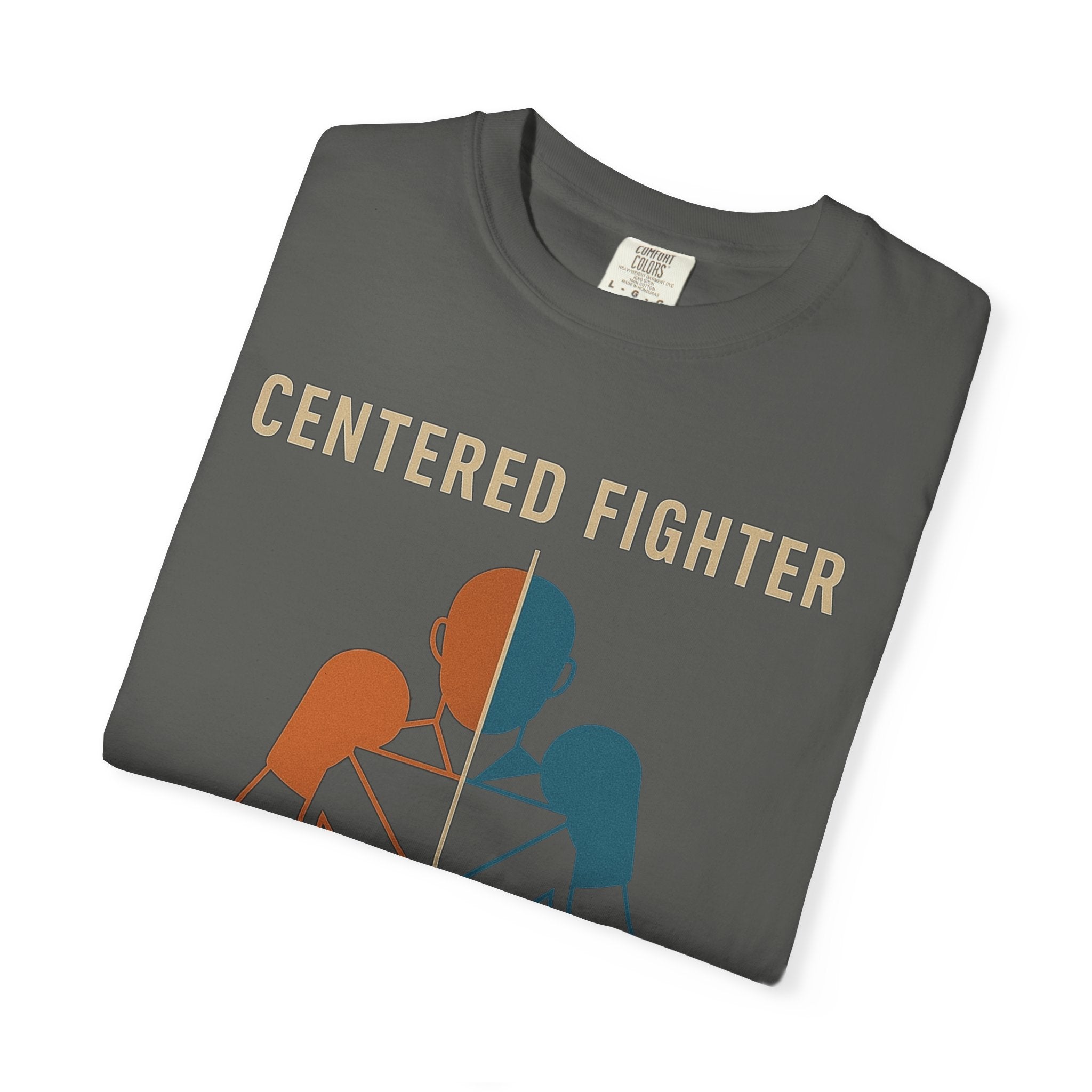 Centered Fighter Tee – LyfeGrind Co. | Angles Over Emotion | Geometric Balance Series