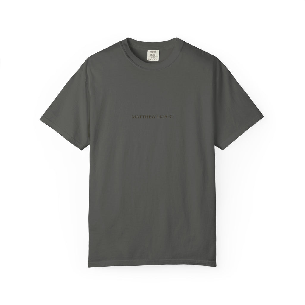 Faith Walks Doubt Sinks T-Shirt – Matthew 14:29–31 Christian Streetwear