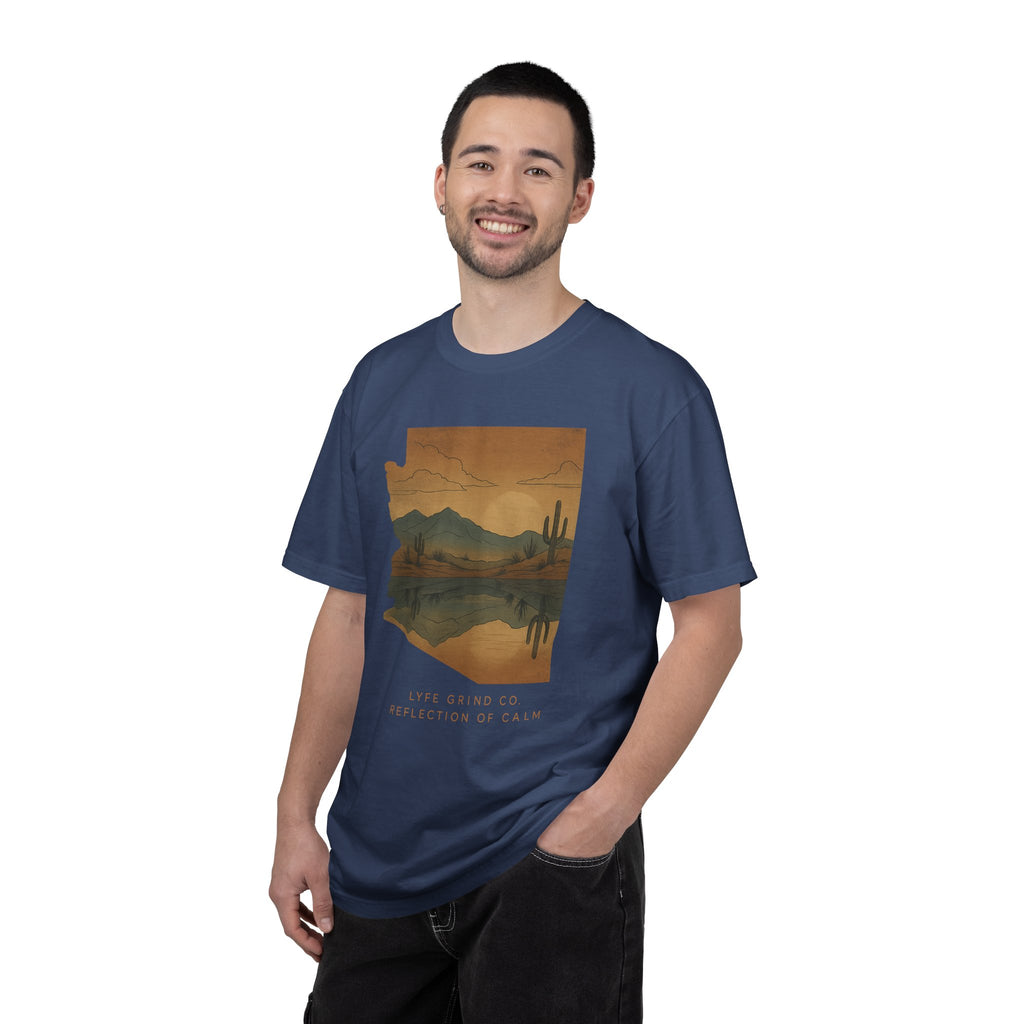 Reflection of Calm – Comfort Colors® 1717 Desert Art Tee | Lyfe Grind Co.