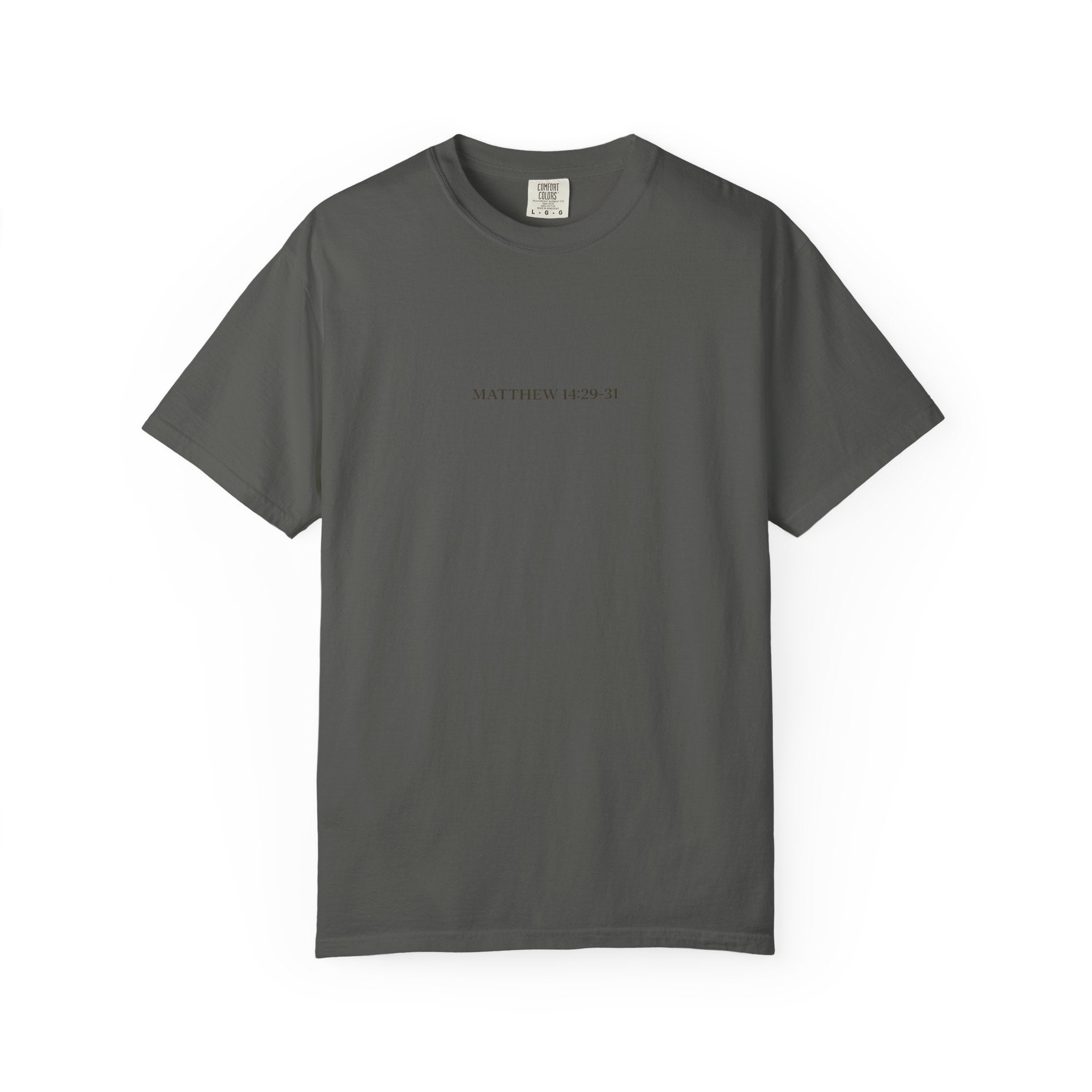 Faith Walks Doubt Sinks T-Shirt – Matthew 14:29–31 Christian Streetwear