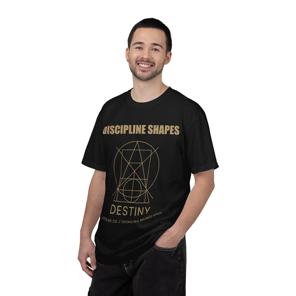 Discipline Shapes Destiny Tee – LyfeGrind Co. | Geometric Balance Series