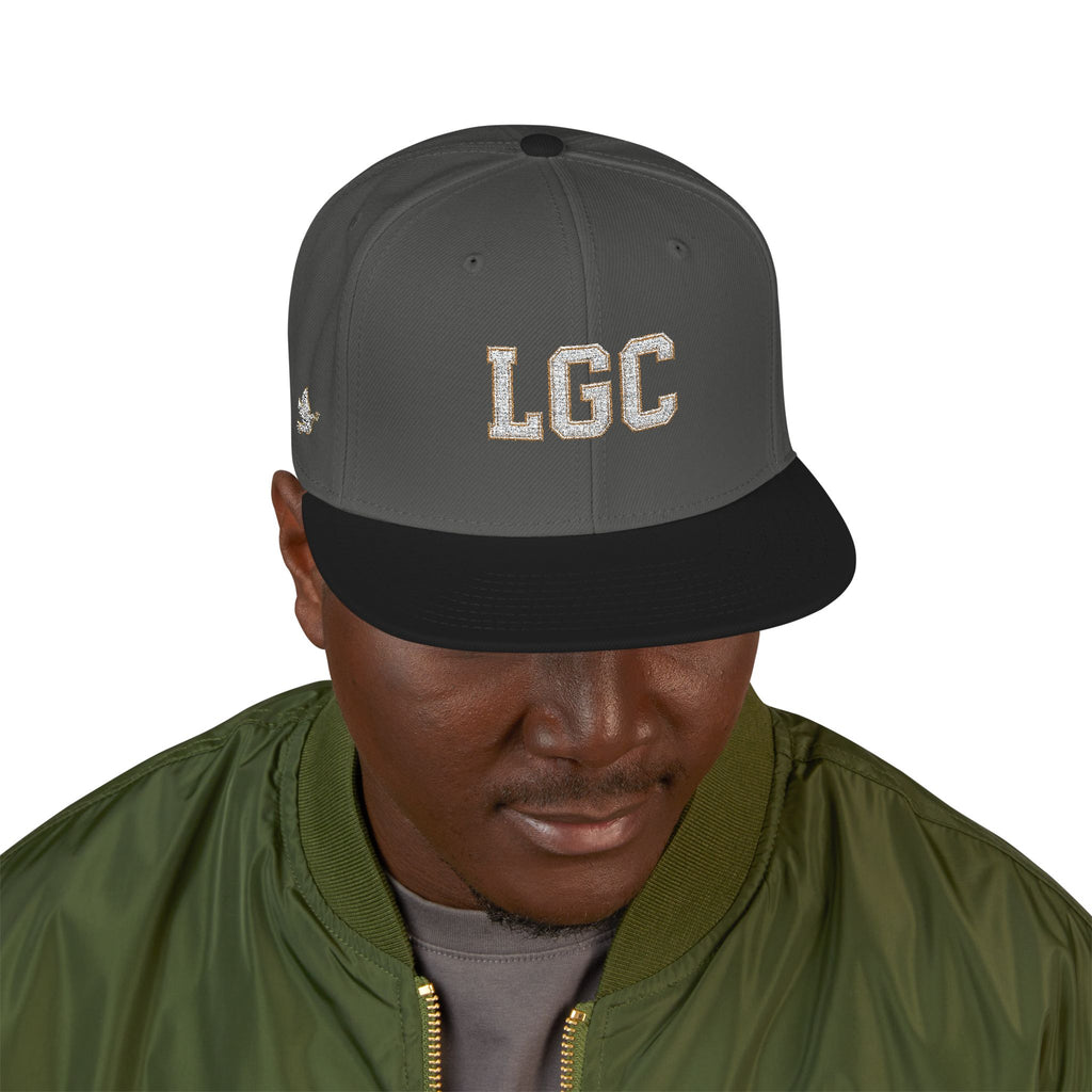 Lyfe Grind Co Snapback Hat – LGC Logo w/ Dove Detail | Premium Flat Brim Streetwear Cap