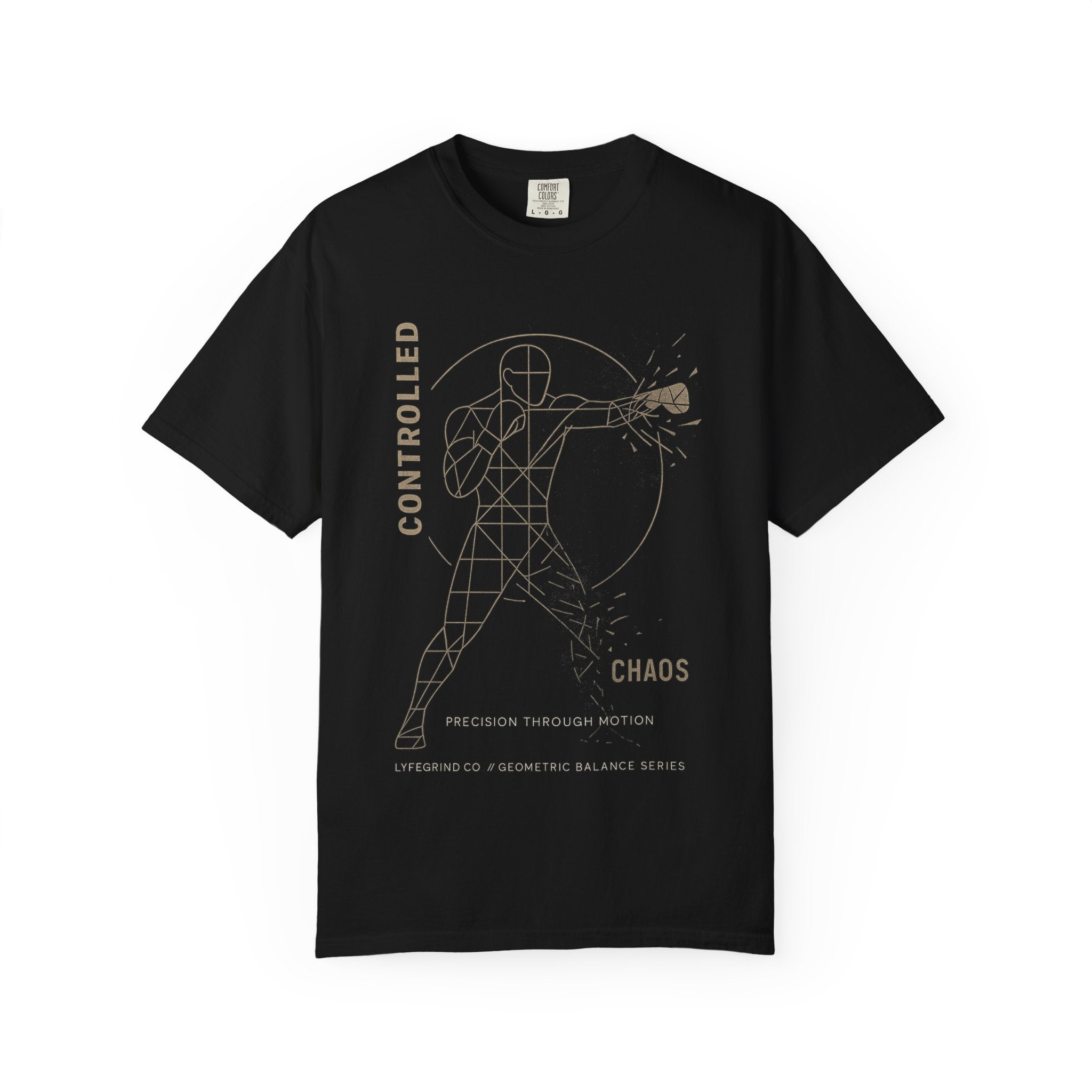 Controlled Chaos Tee – LyfeGrind Co. | Precision Through Motion | Geometric Balance Series