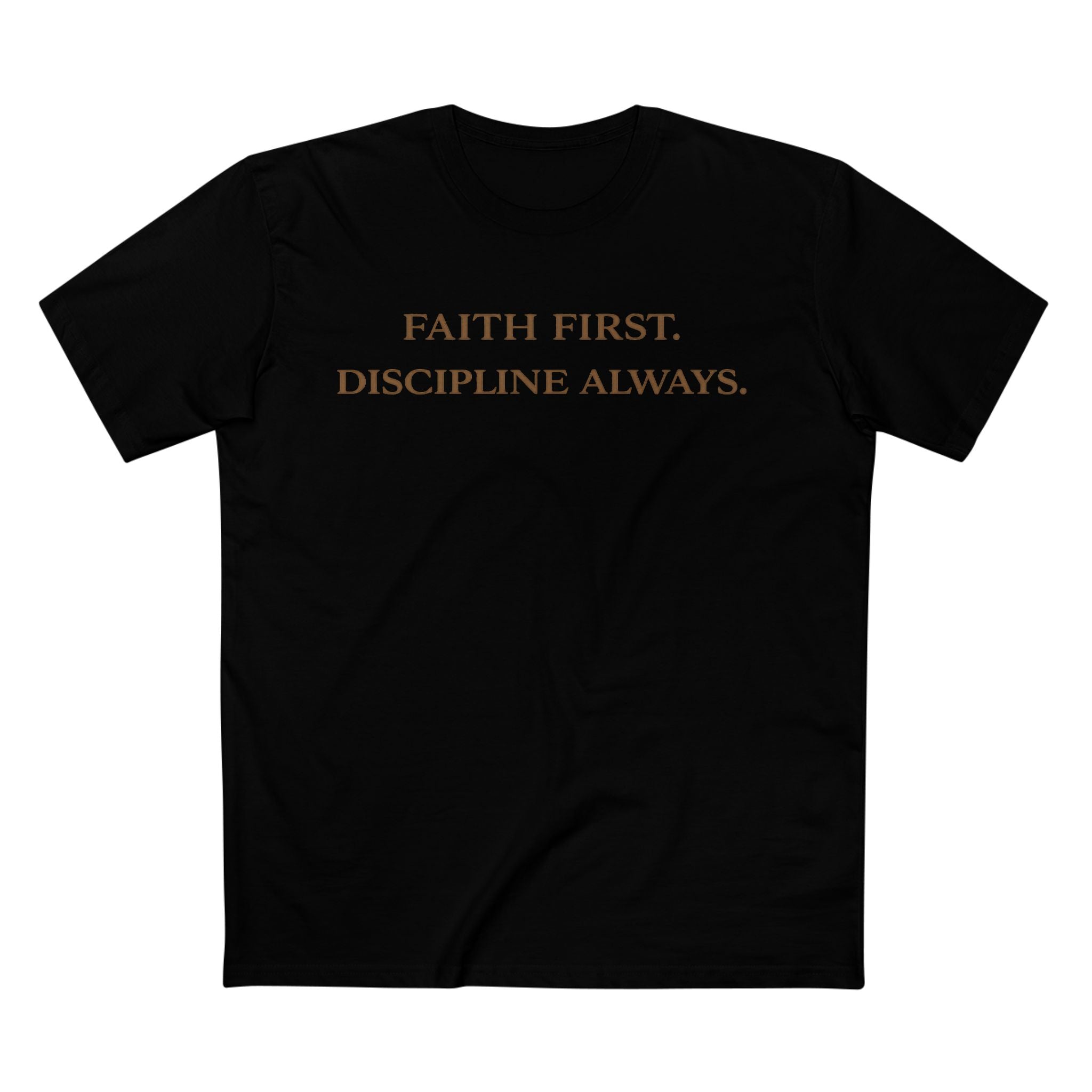Faith First. Discipline Always. – Minimalist Christian Streetwear Tee | Lyfe Grind Co.