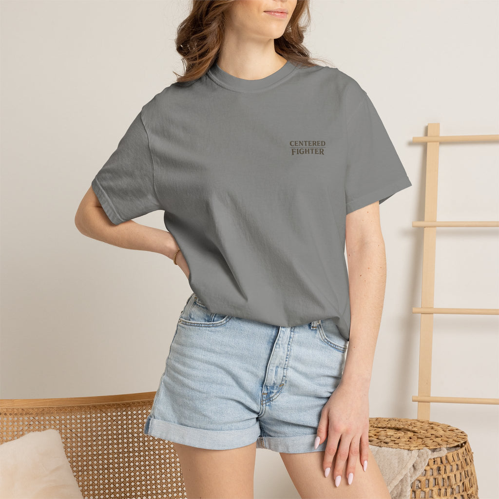 Centered Fighter Tee – LyfeGrind Co. | Angles Over Emotion | Geometric Balance Series