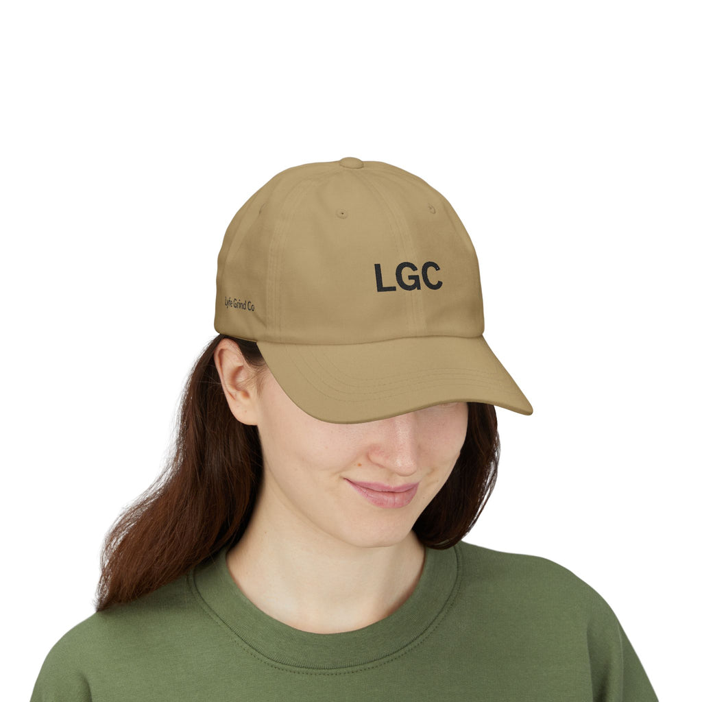 Lyfe Grind Co Dad Hat – LGC Minimal Logo Cap | Desert Streetwear Hat | Adjustable Strapback
