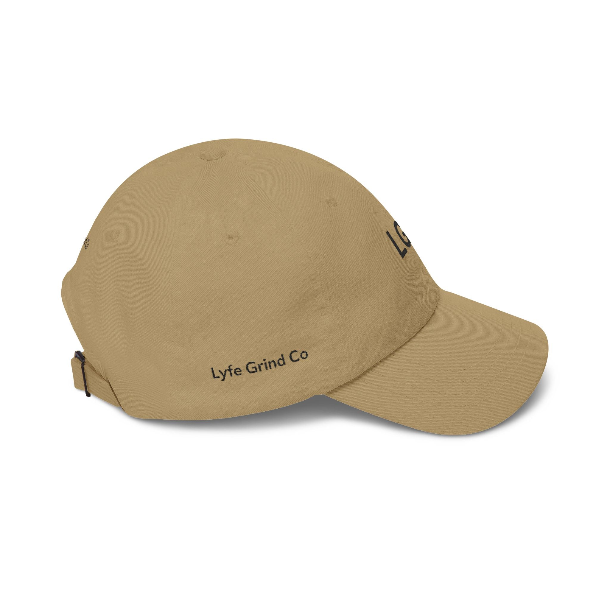 Lyfe Grind Co Dad Hat – LGC Minimal Logo Cap | Desert Streetwear Hat | Adjustable Strapback