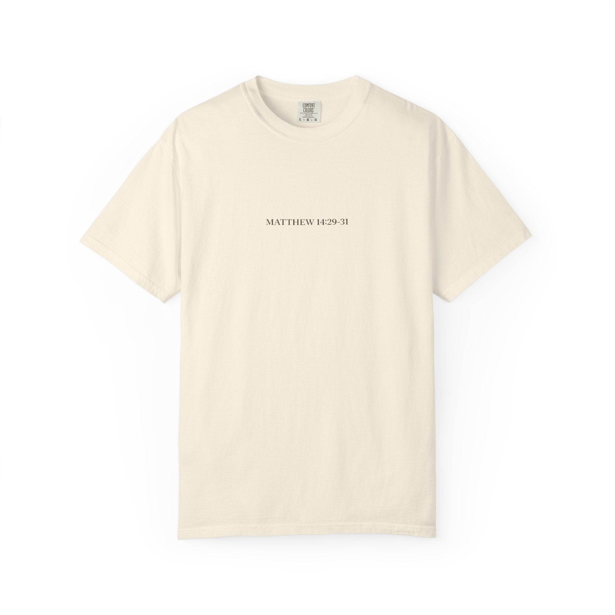 Faith Walks Doubt Sinks T-Shirt – Matthew 14:29–31 Christian Streetwear