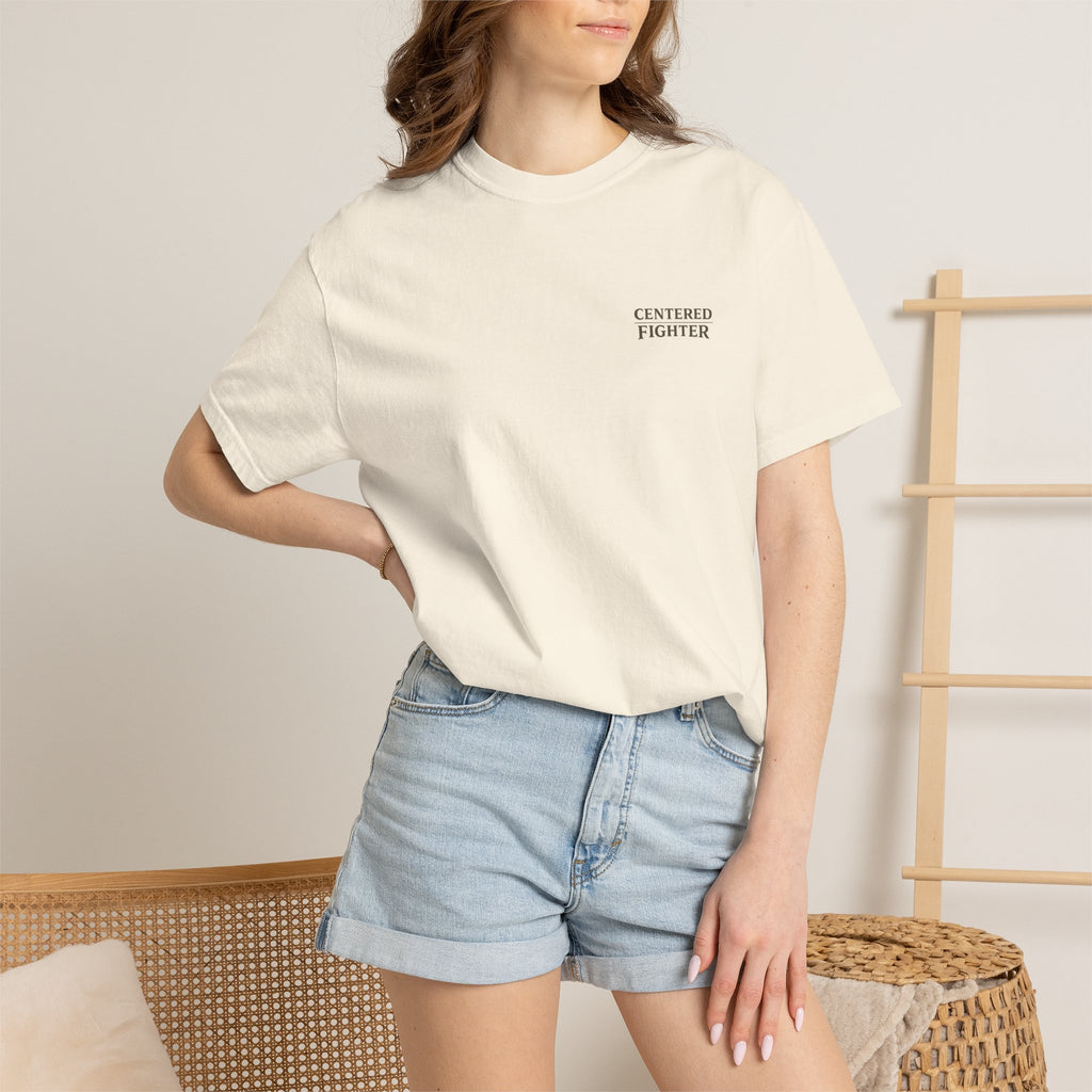 Centered Fighter Tee – LyfeGrind Co. | Angles Over Emotion | Geometric Balance Series