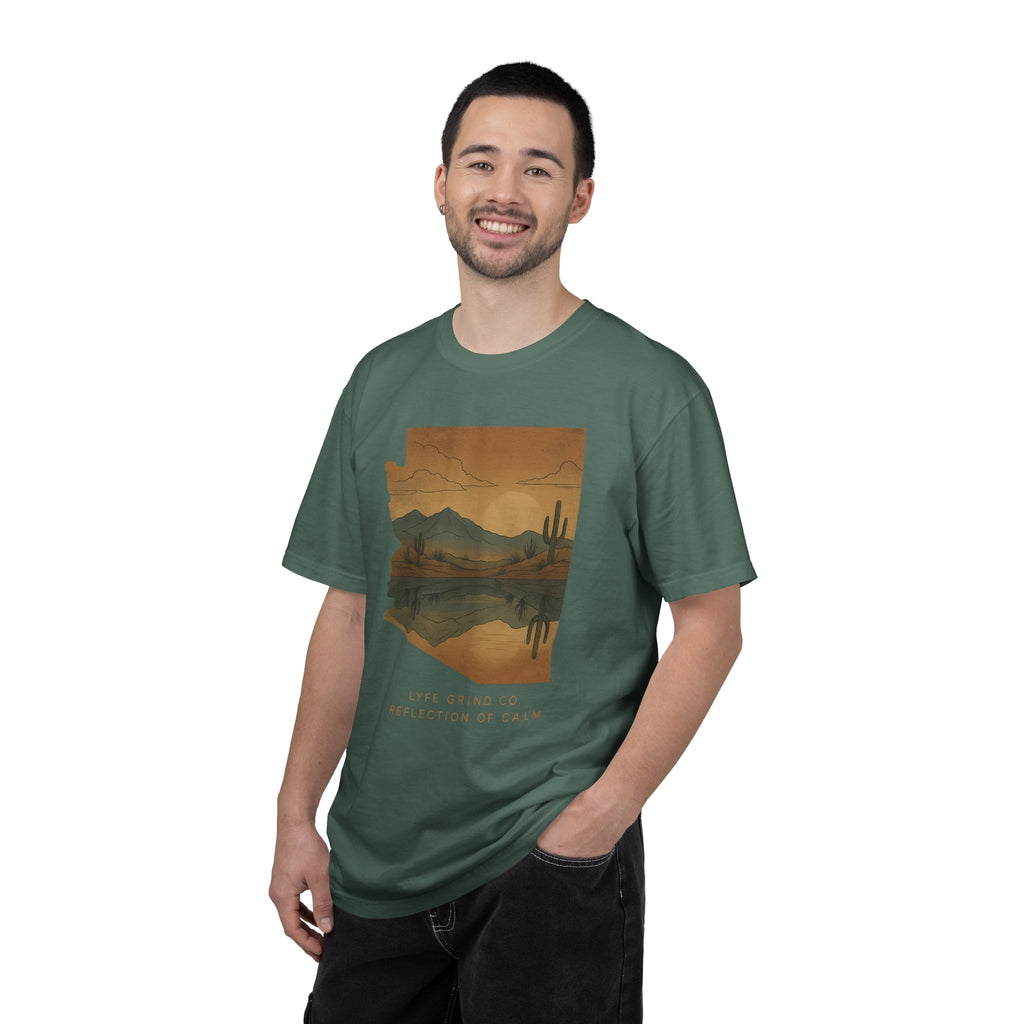 Reflection of Calm – Comfort Colors® 1717 Desert Art Tee | Lyfe Grind Co.