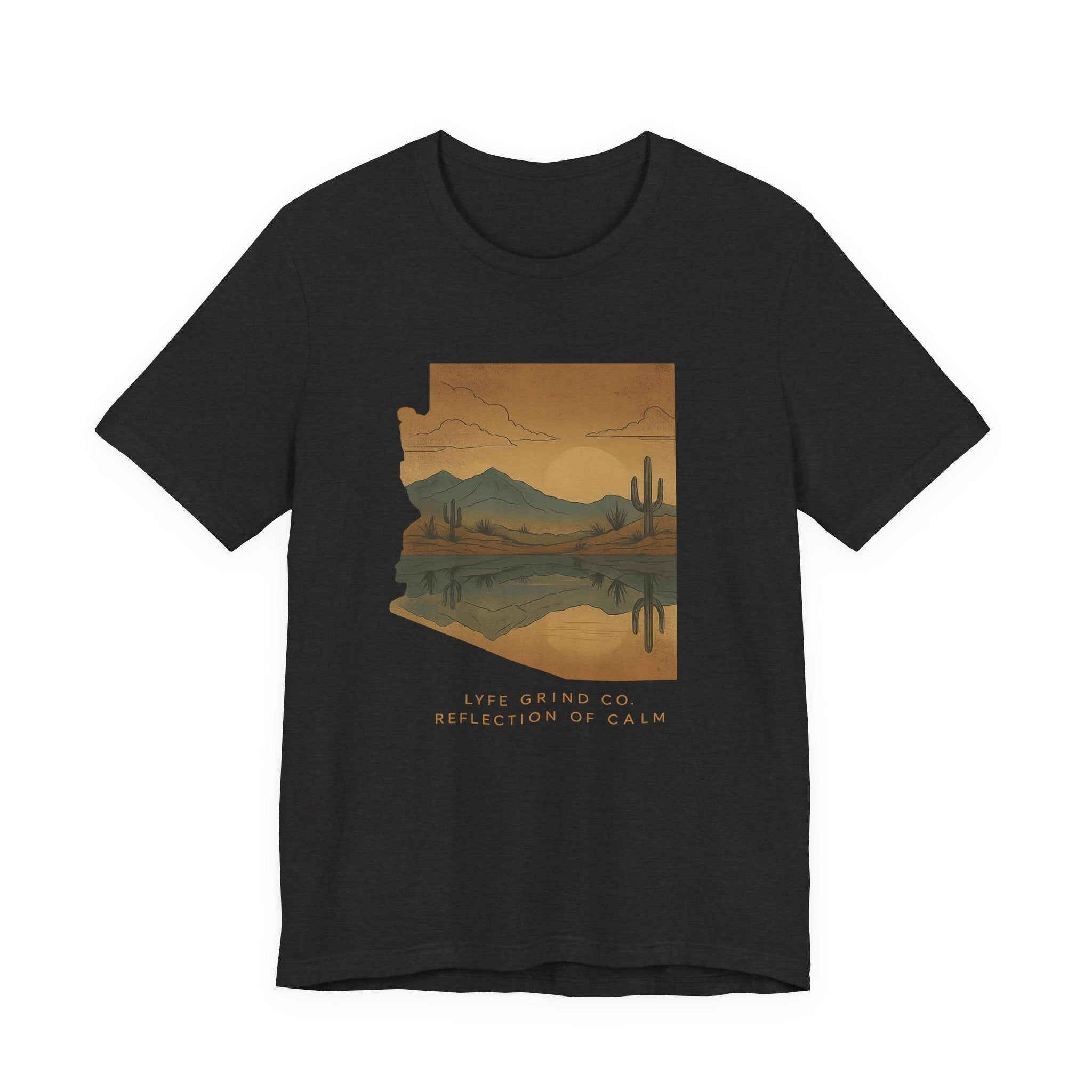 Lyfe Grind Co. – Reflection of Calm (Women’s Black Heather Tee)