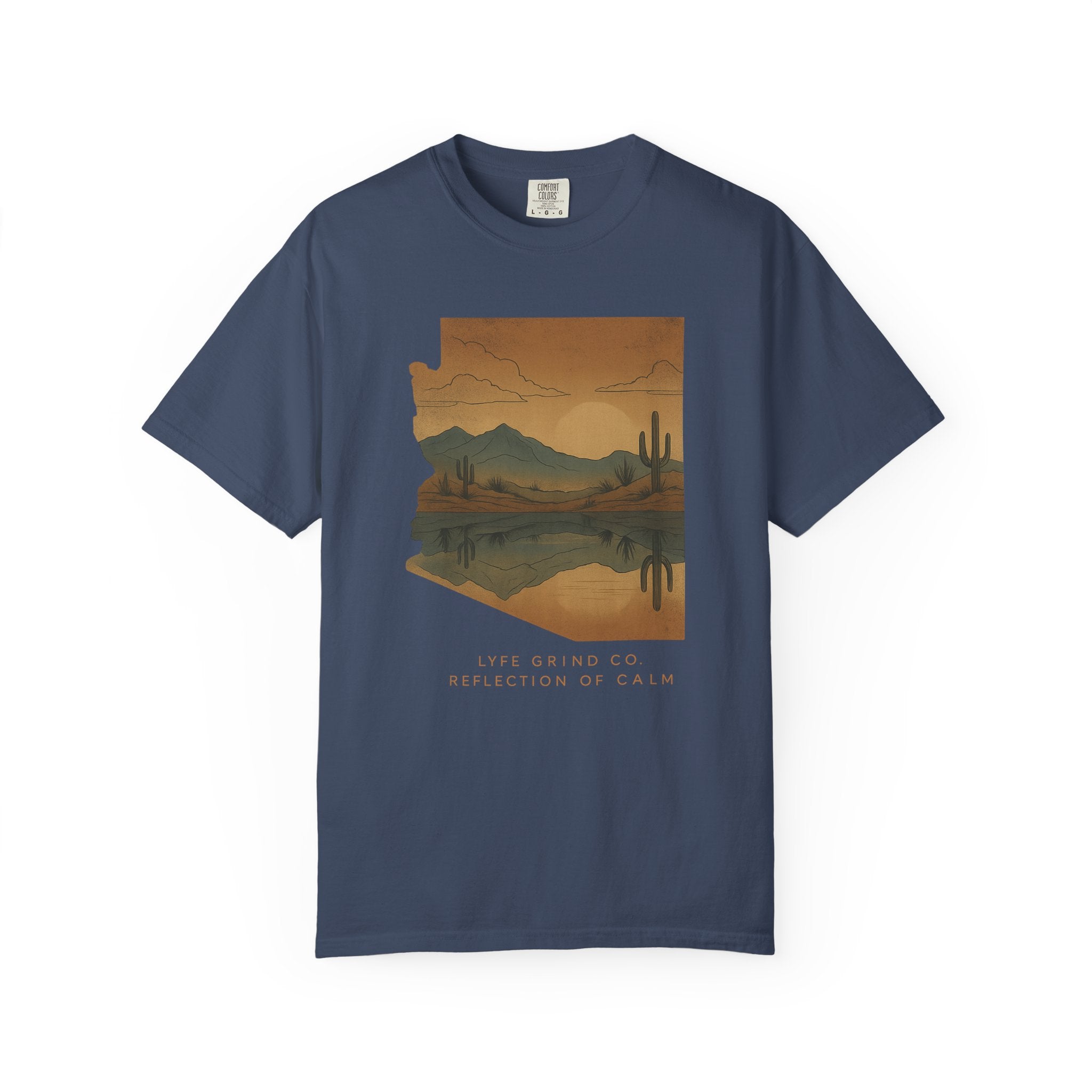 Reflection of Calm – Comfort Colors® 1717 Desert Art Tee | Lyfe Grind Co.