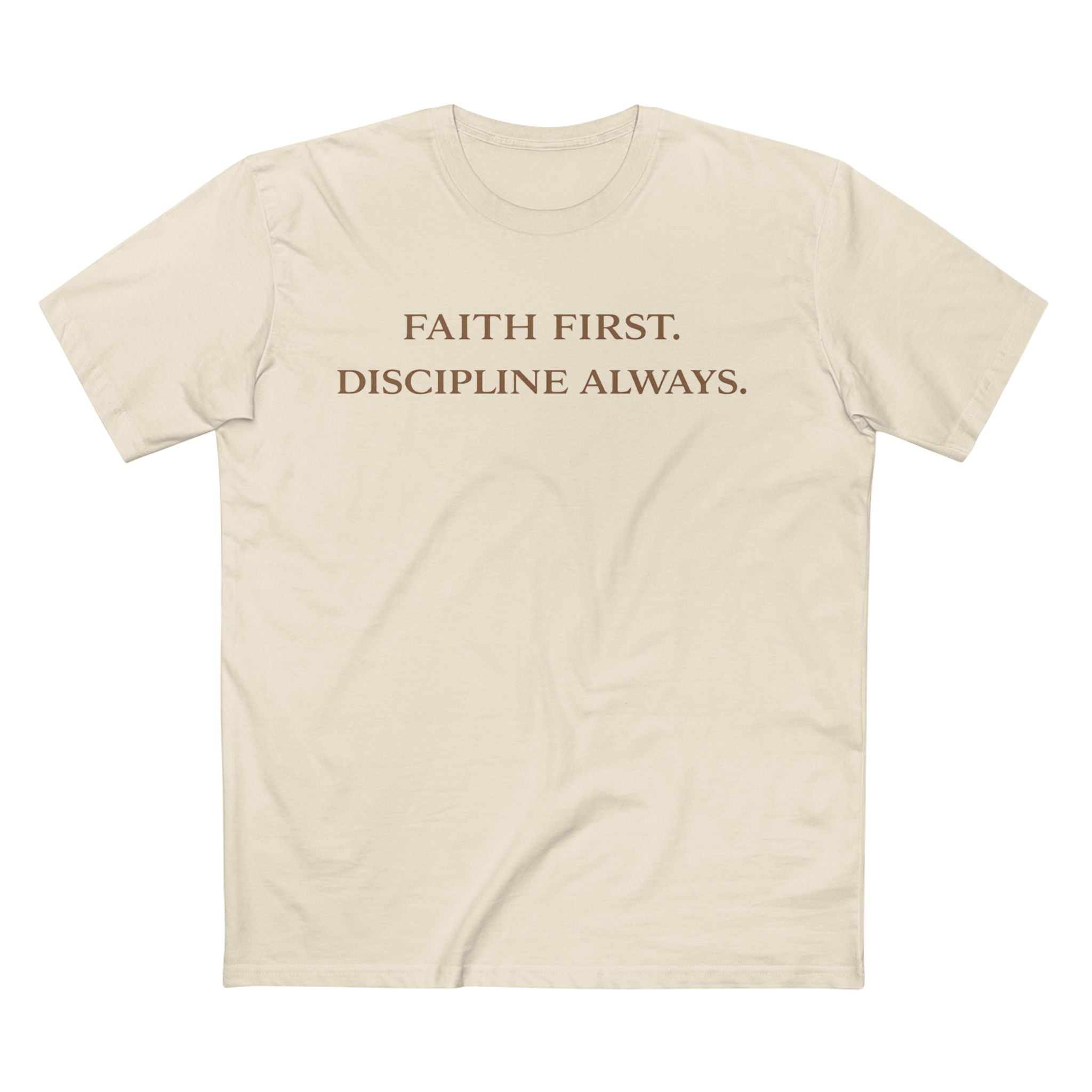 Faith First. Discipline Always. – Minimalist Christian Streetwear Tee | Lyfe Grind Co.