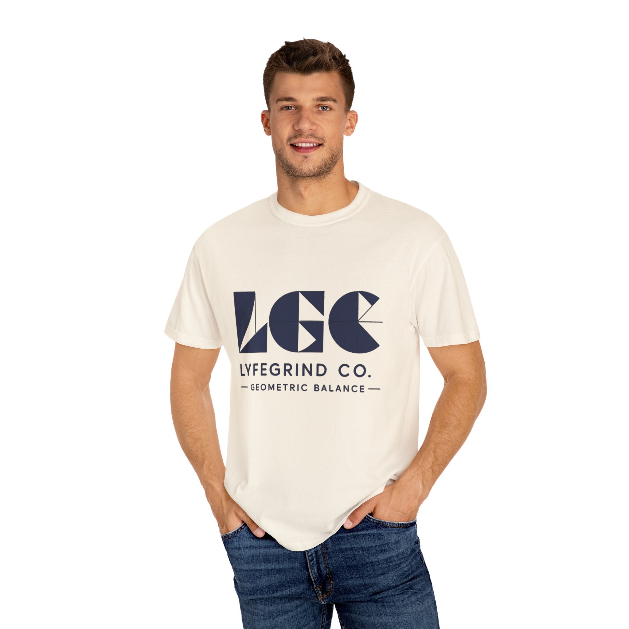 LGC Street Logo Tee – LyfeGrind Co. | Geometric Balance Series