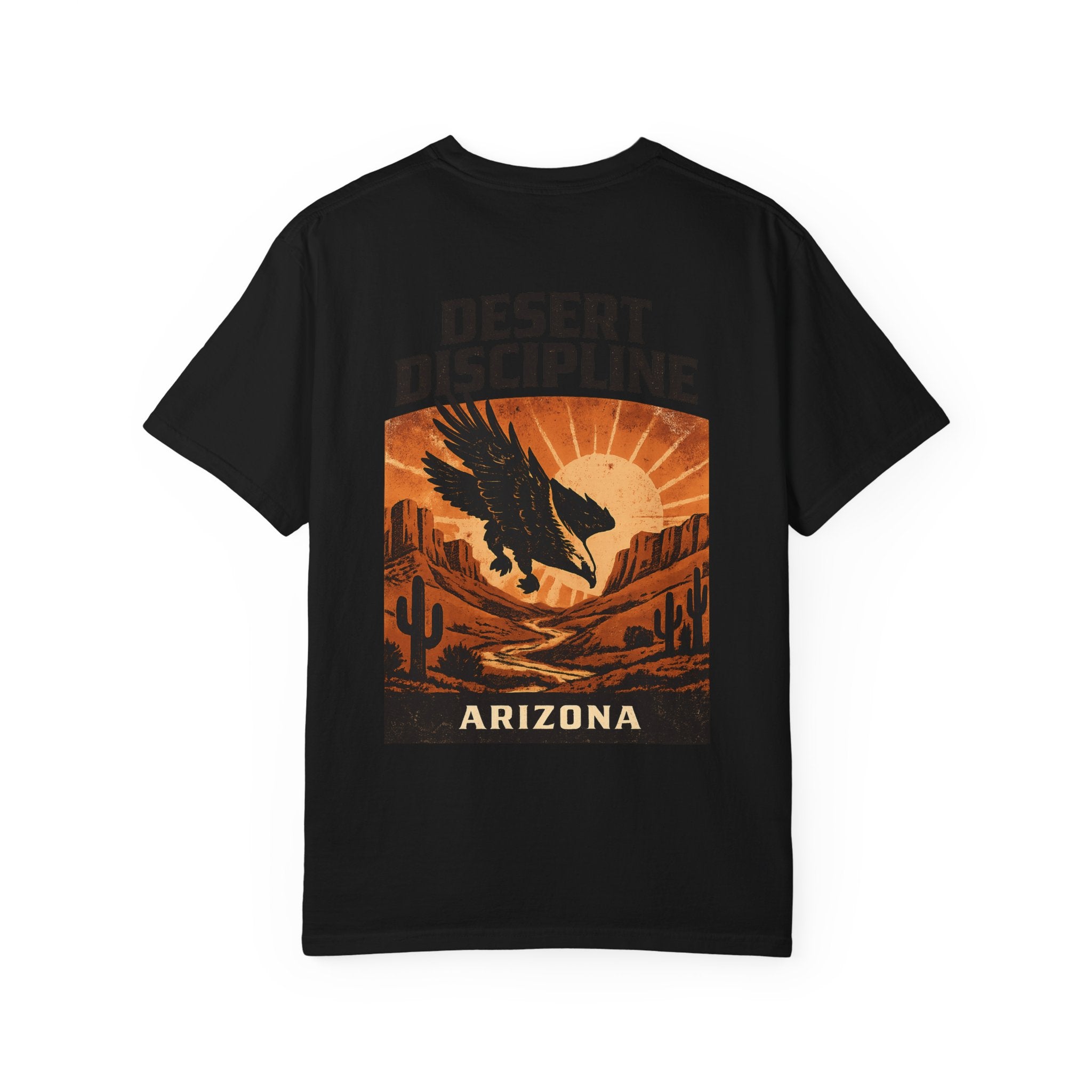 Desert Discipline T-Shirt | Arizona Desert Tee | Vintage Streetwear Graphic Shirt | Western Hawk Shirt | Lyfe Grind Co