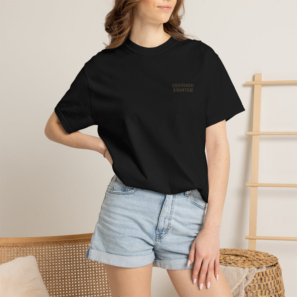 Centered Fighter Tee – LyfeGrind Co. | Angles Over Emotion | Geometric Balance Series
