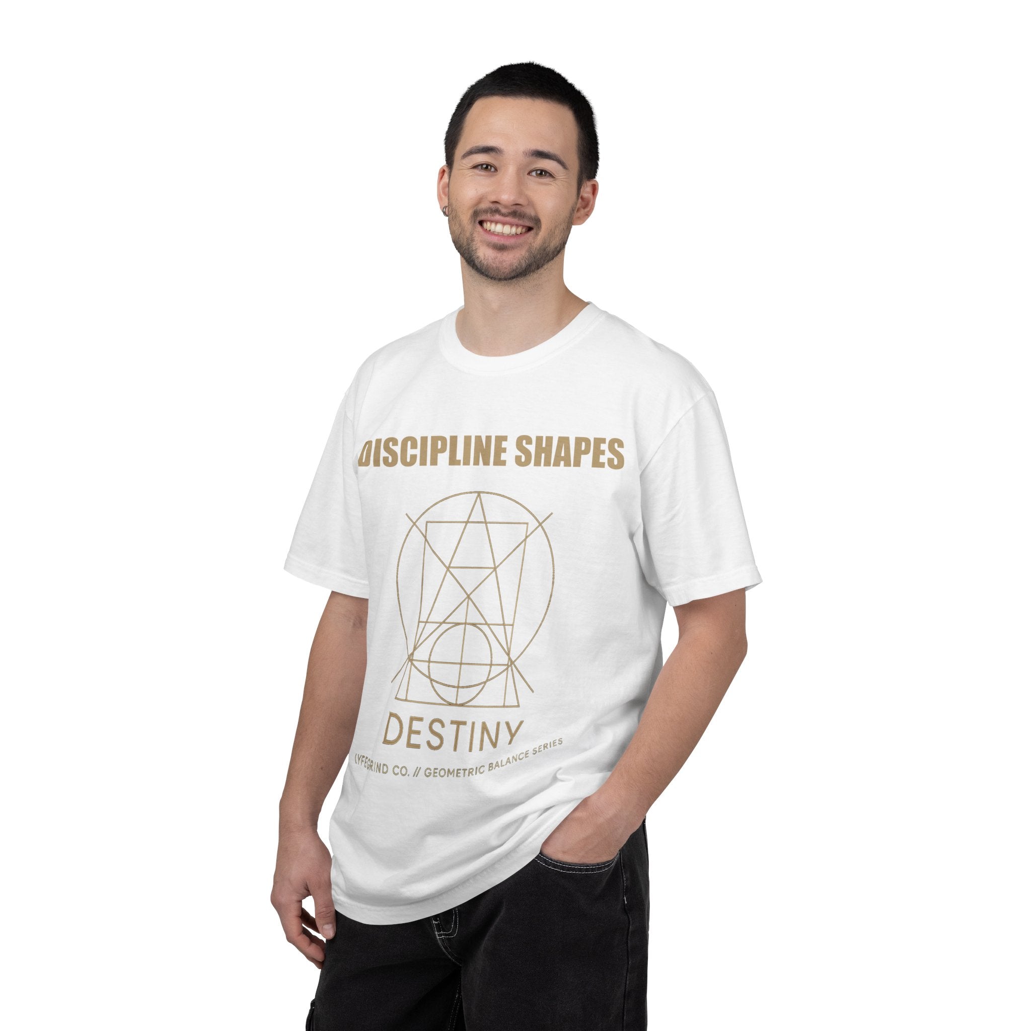 Discipline Shapes Destiny Tee – LyfeGrind Co. | Geometric Balance Series