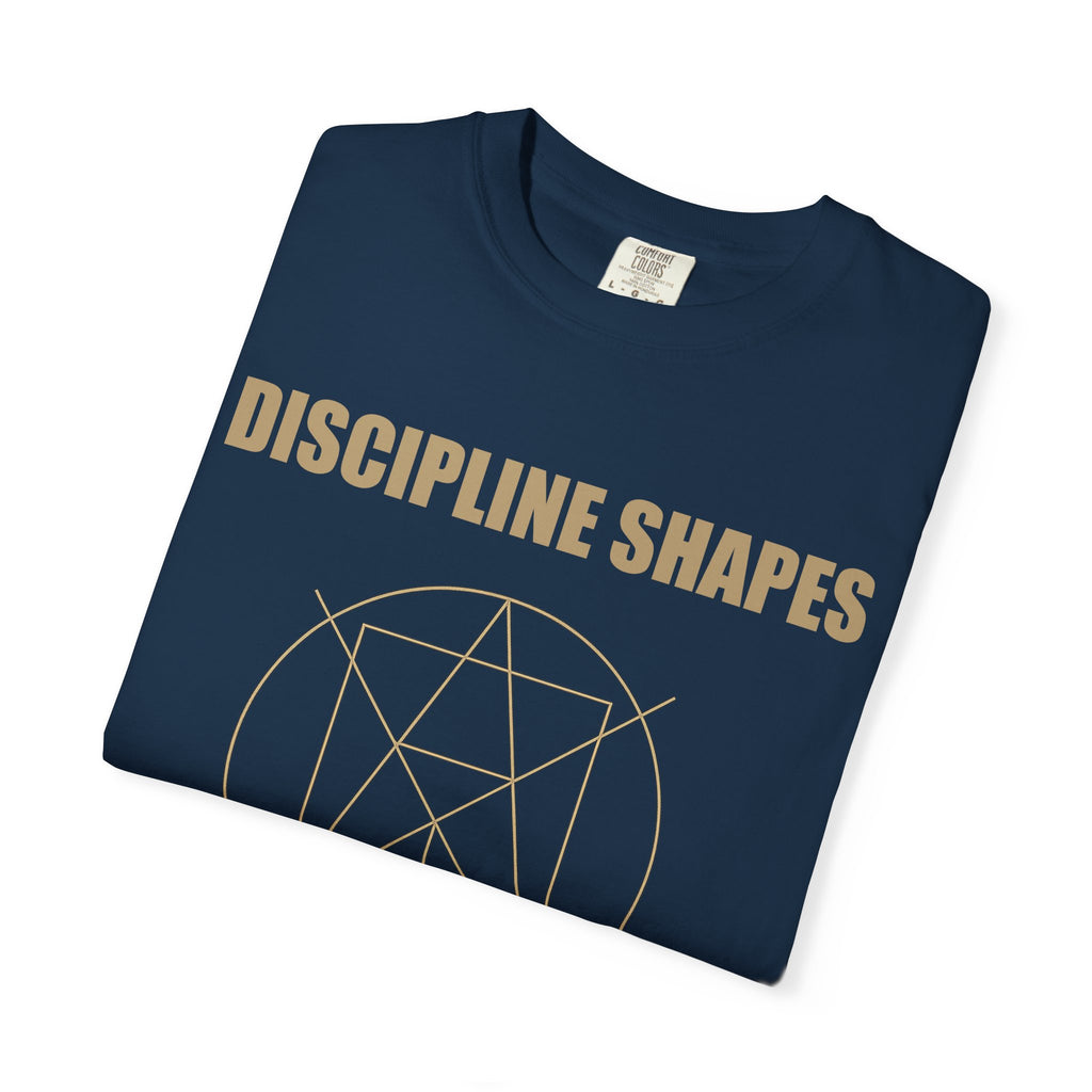 Discipline Shapes Destiny Tee – LyfeGrind Co. | Geometric Balance Series