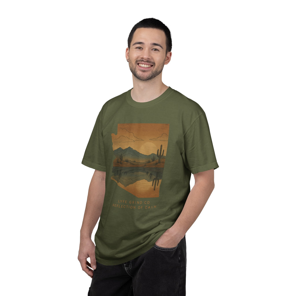 Reflection of Calm – Comfort Colors® 1717 Desert Art Tee | Lyfe Grind Co.