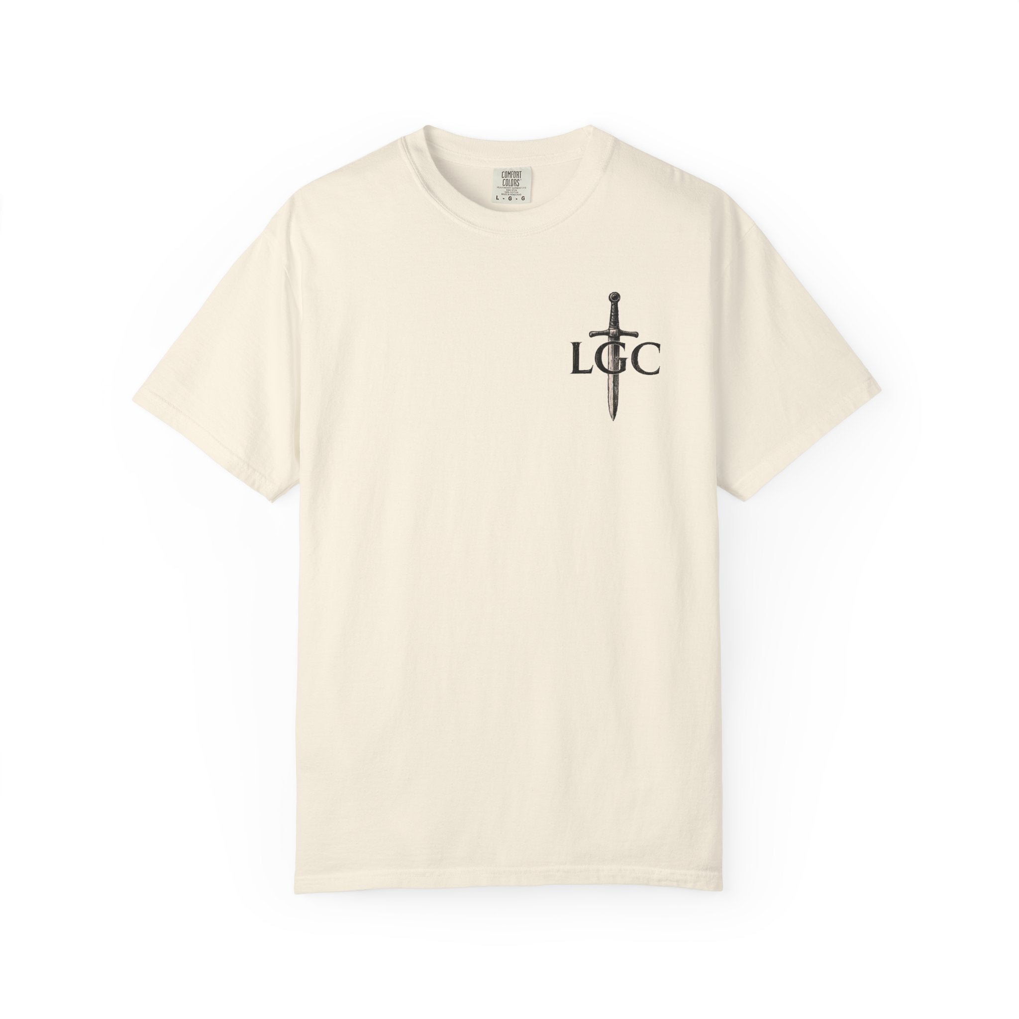 Sword Oath “Forged in Discipline” Graphic T-Shirt – Medieval Sword Streetwear Tee, Motivational Discipline Shirt
