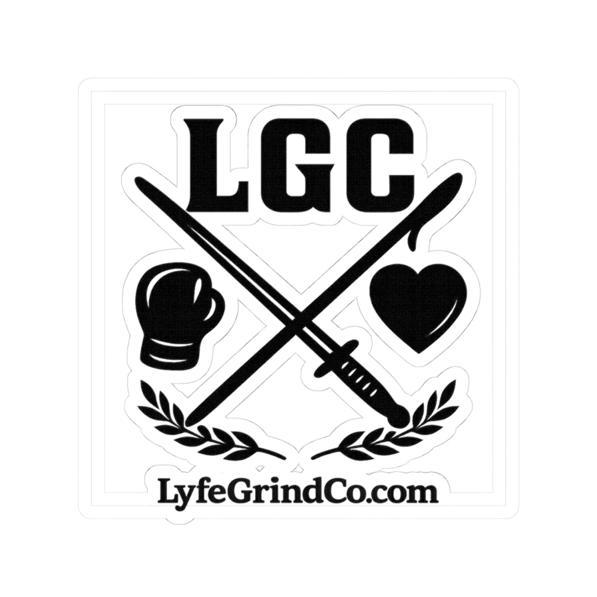 LGC Faith & Discipline Vinyl Car Decal | Christian Rear Window Sticker | Matte White Minimal Logo