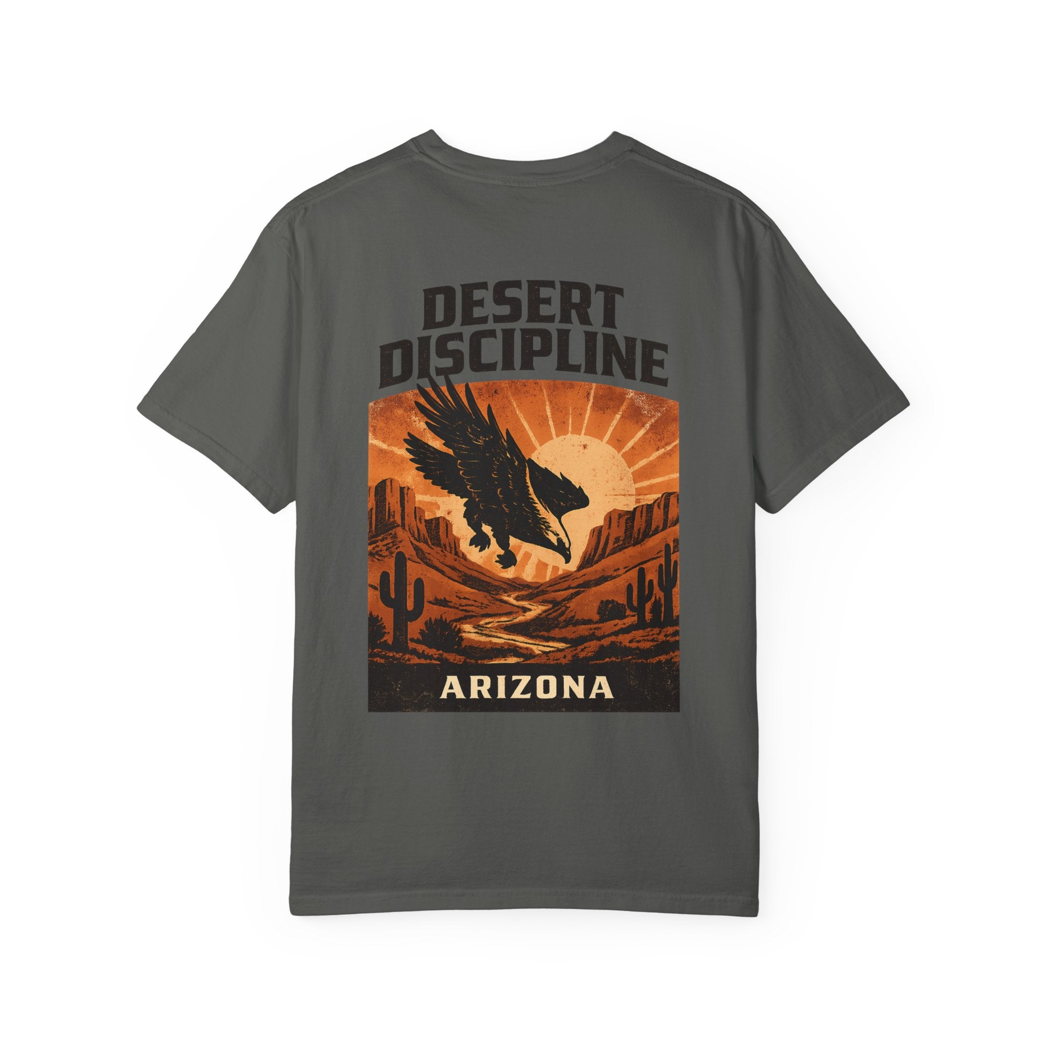 Desert Discipline T-Shirt | Arizona Desert Tee | Vintage Streetwear Graphic Shirt | Western Hawk Shirt | Lyfe Grind Co