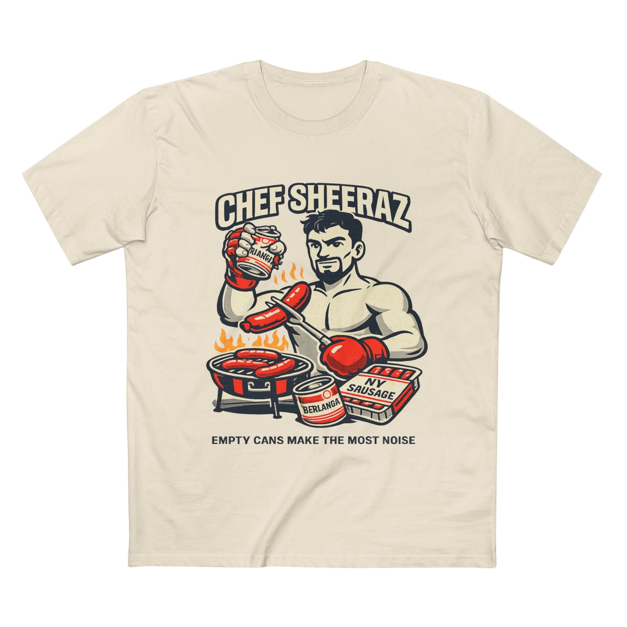 Chef Sheeraz Tee – “Empty Cans Make the Most Noise” Premium Boxing Streetwear Shirt