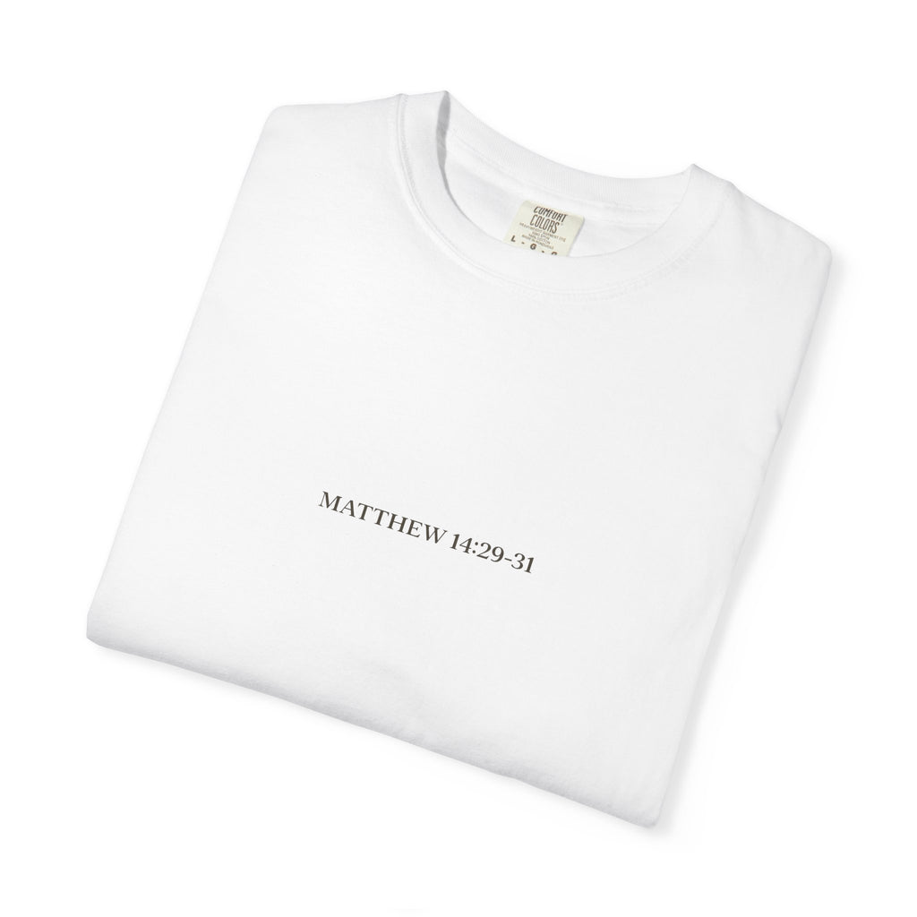 Faith Walks Doubt Sinks T-Shirt – Matthew 14:29–31 Christian Streetwear