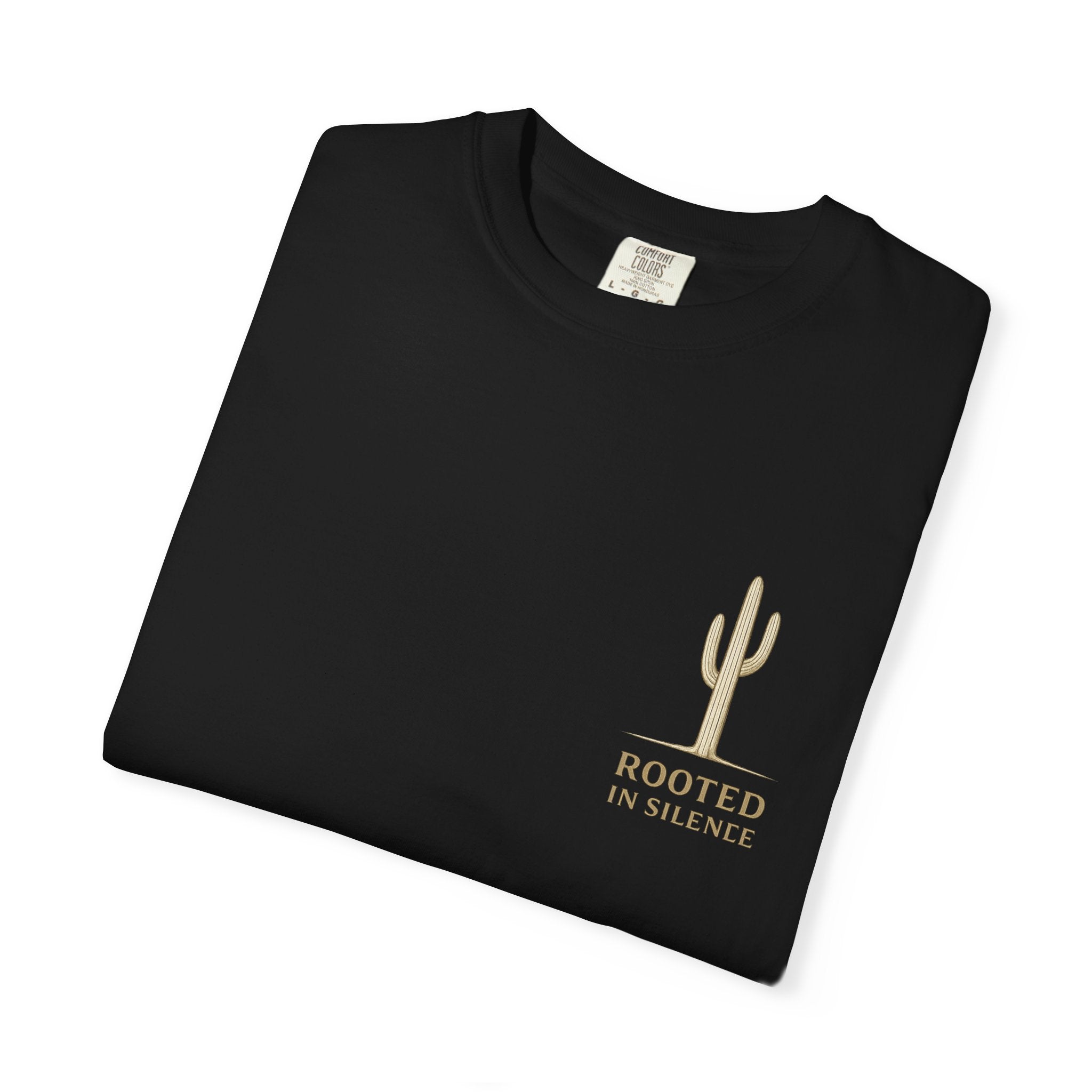 Rooted in Silence T-Shirt | Minimalist Desert Tee | Arizona Cactus Shirt | Vintage Streetwear Graphic | Lyfe Grind Co
