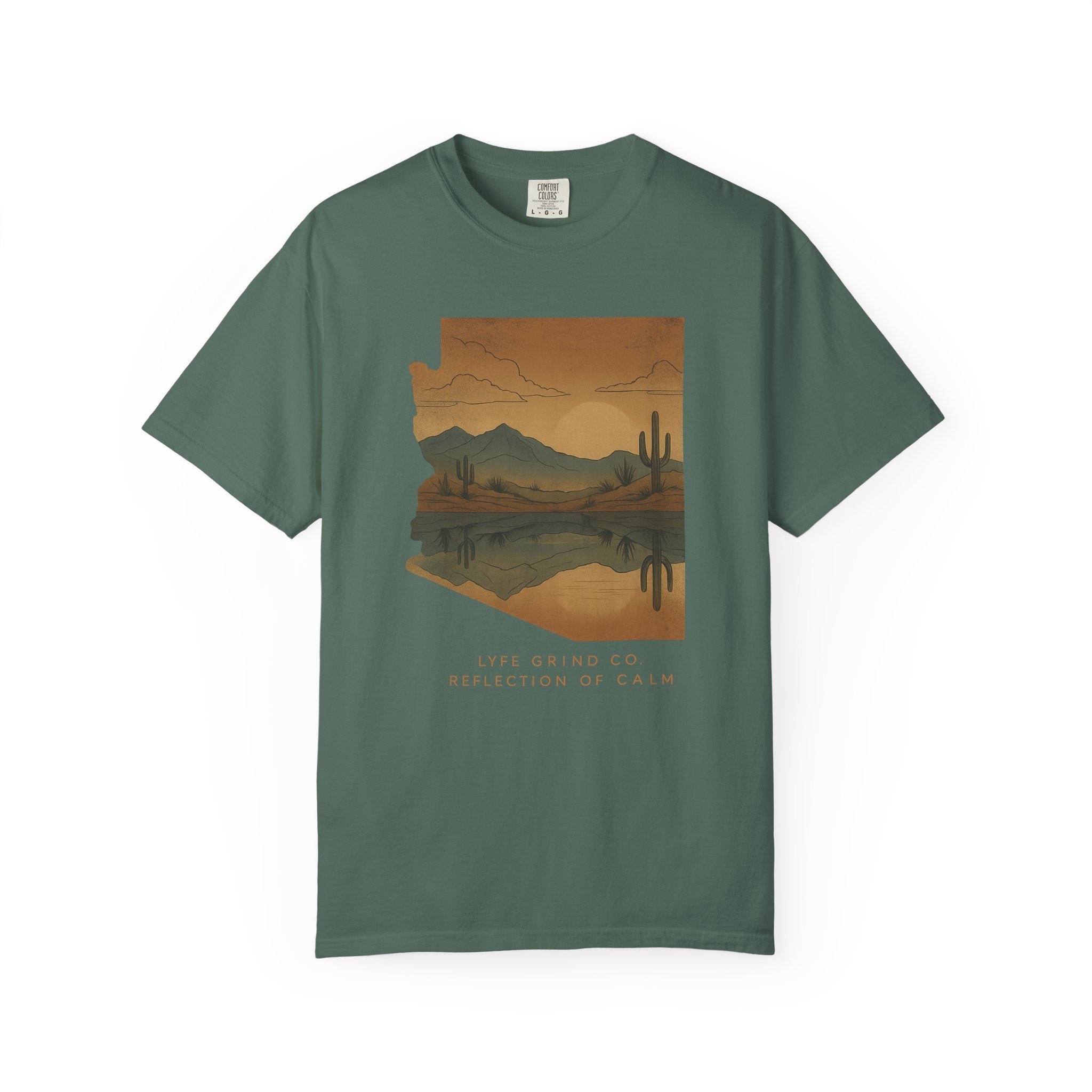 Reflection of Calm – Comfort Colors® 1717 Desert Art Tee | Lyfe Grind Co.