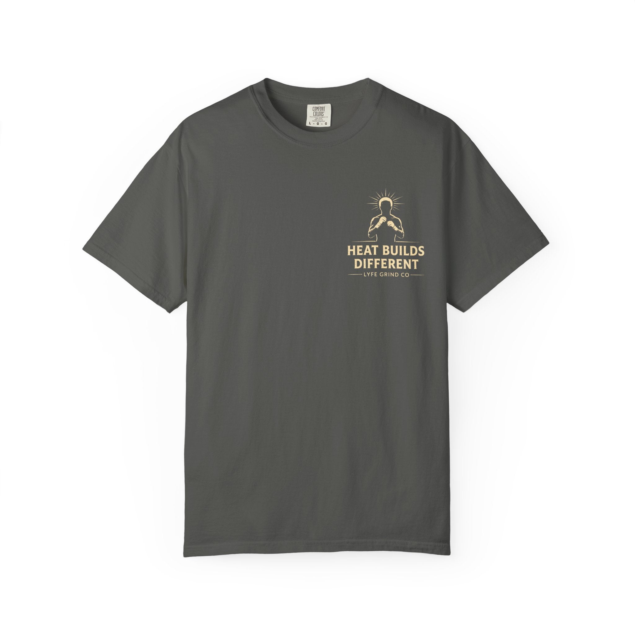 Heat Builds Different T-Shirt | Boxing Streetwear Tee | Motivational Gym Shirt | Desert Graphic Tee | Lyfe Grind Co