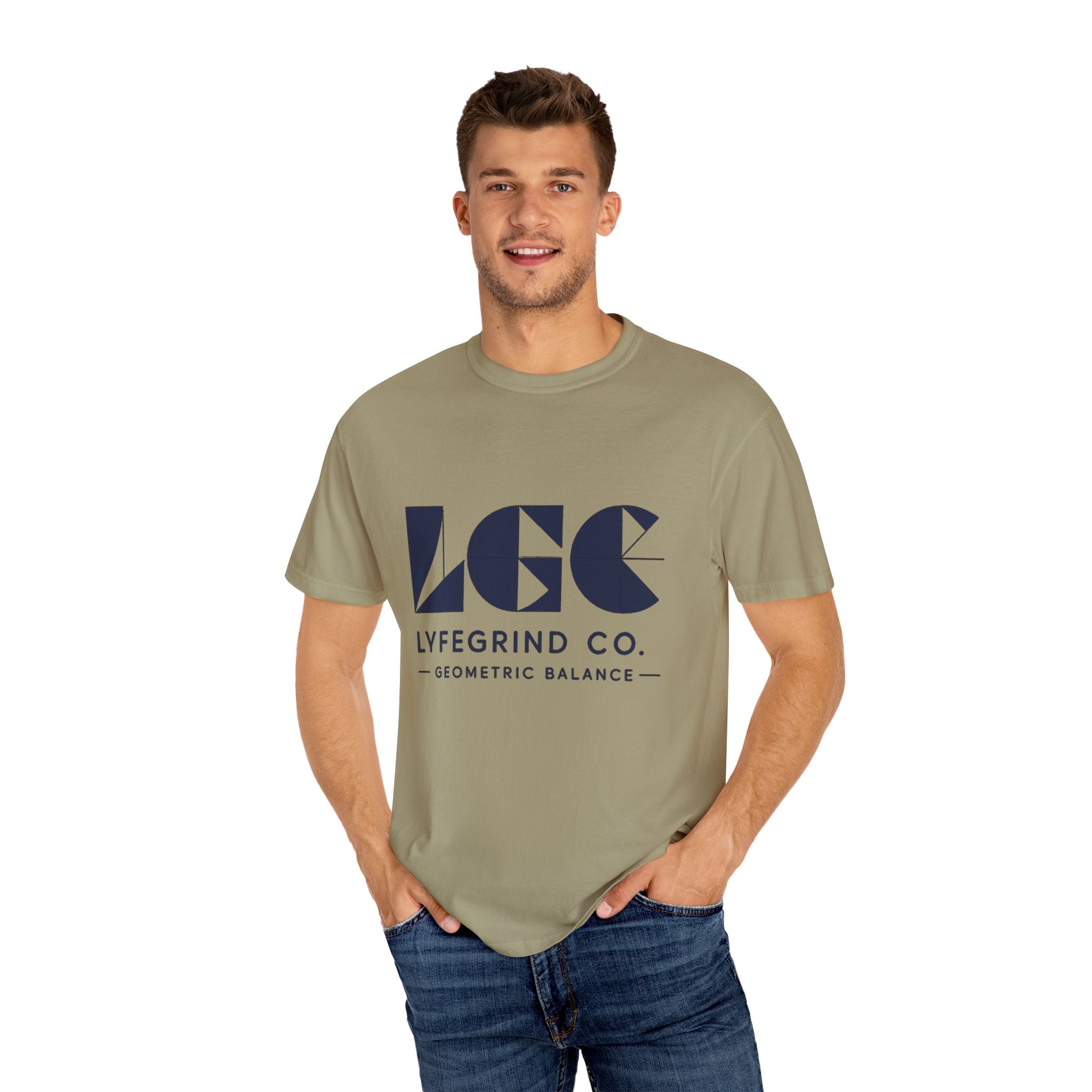 LGC Street Logo Tee – LyfeGrind Co. | Geometric Balance Series
