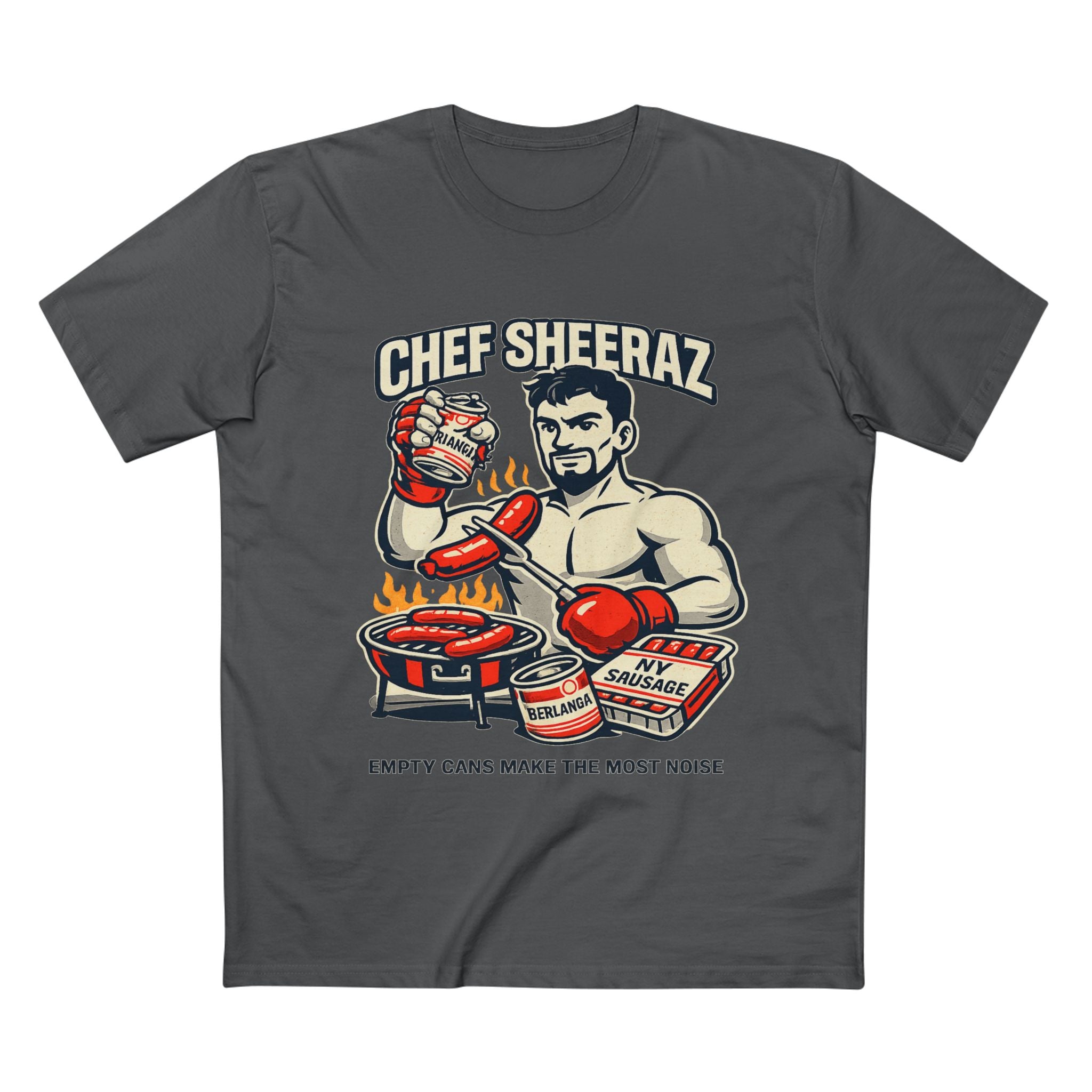 Chef Sheeraz Tee – “Empty Cans Make the Most Noise” Premium Boxing Streetwear Shirt