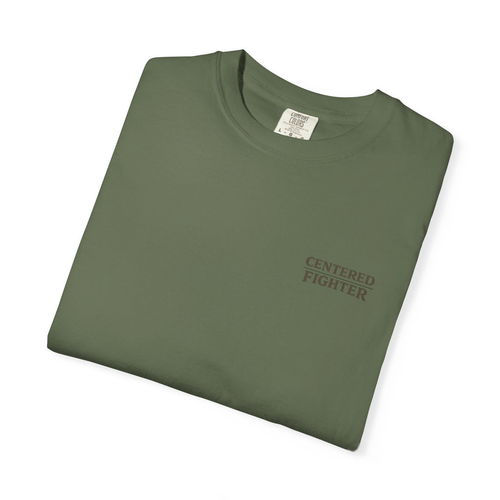 Centered Fighter Tee – LyfeGrind Co. | Angles Over Emotion | Geometric Balance Series
