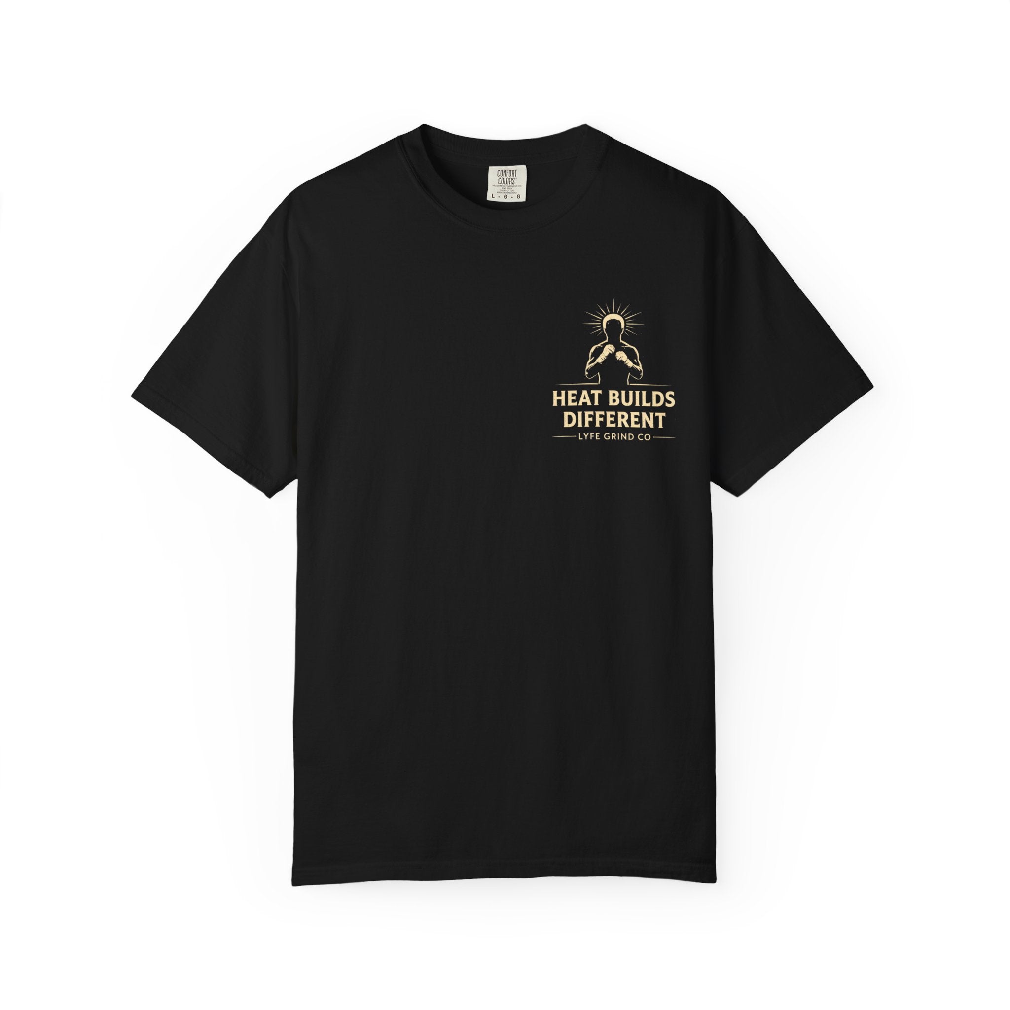 Heat Builds Different T-Shirt | Boxing Streetwear Tee | Motivational Gym Shirt | Desert Graphic Tee | Lyfe Grind Co