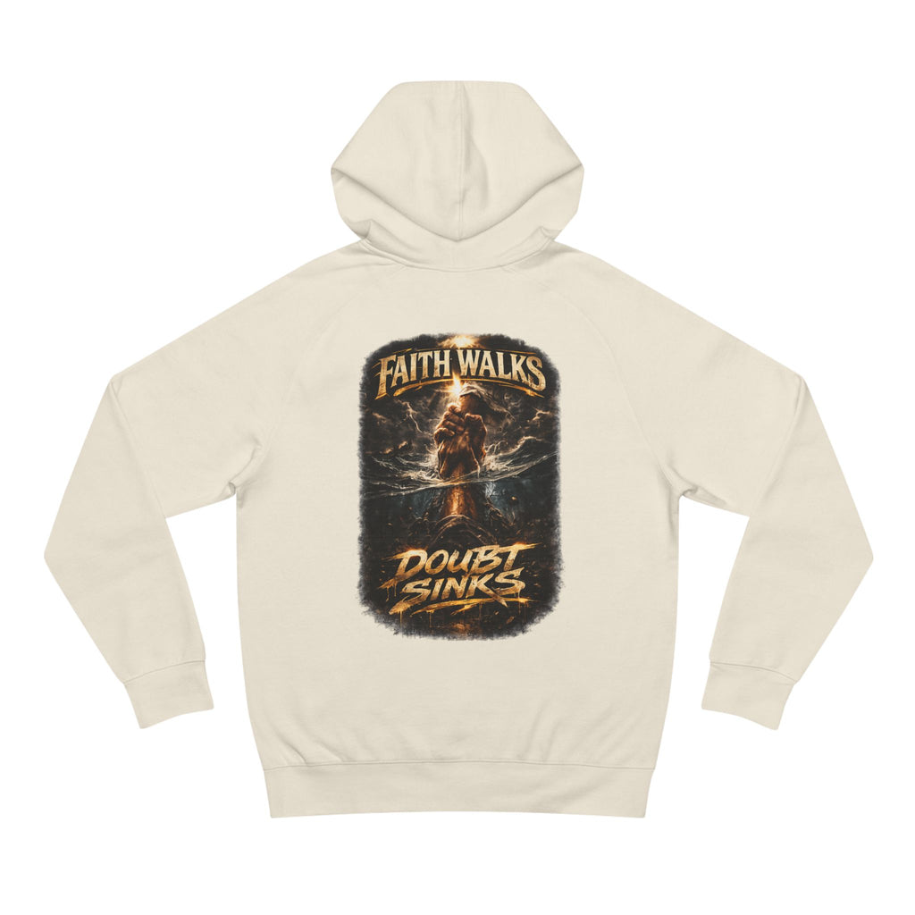 Lyfe Grind Co “Faith Walks, Doubt Sinks” Hoodie – Christian Streetwear Pullover, Matthew 14:29–31 Faith-Based Graphic Hoodie