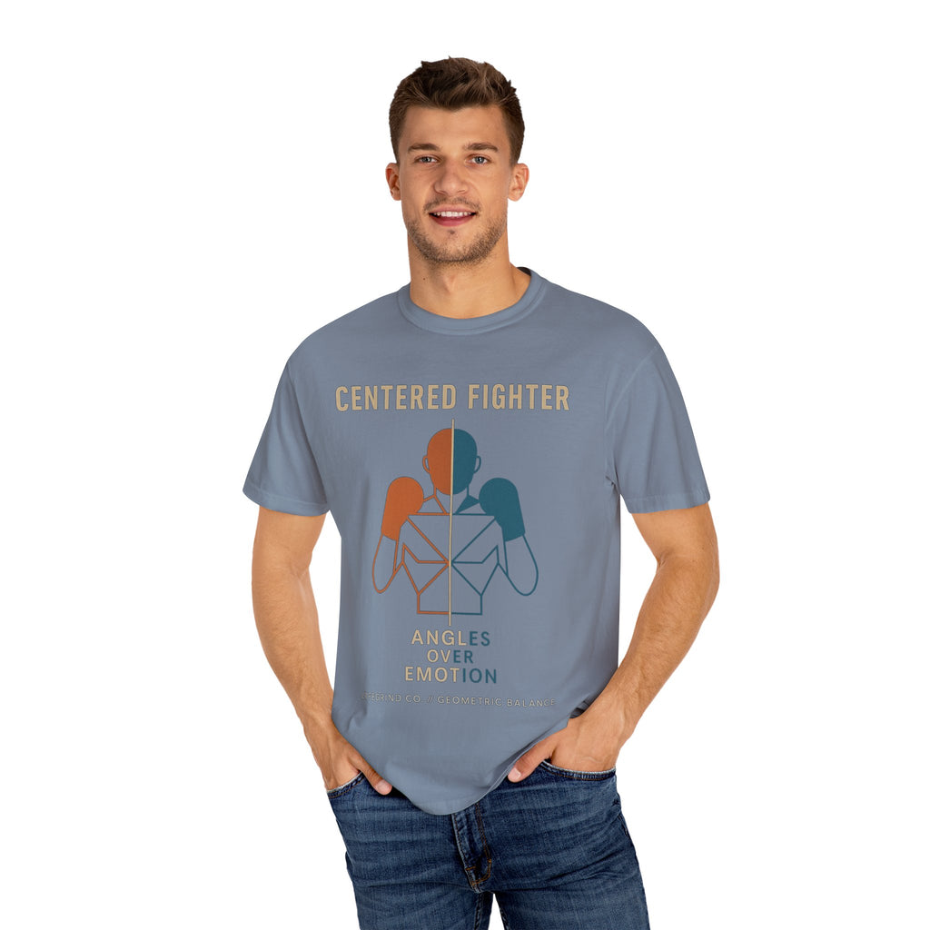 Centered Fighter Tee – LyfeGrind Co. | Angles Over Emotion | Geometric Balance Series