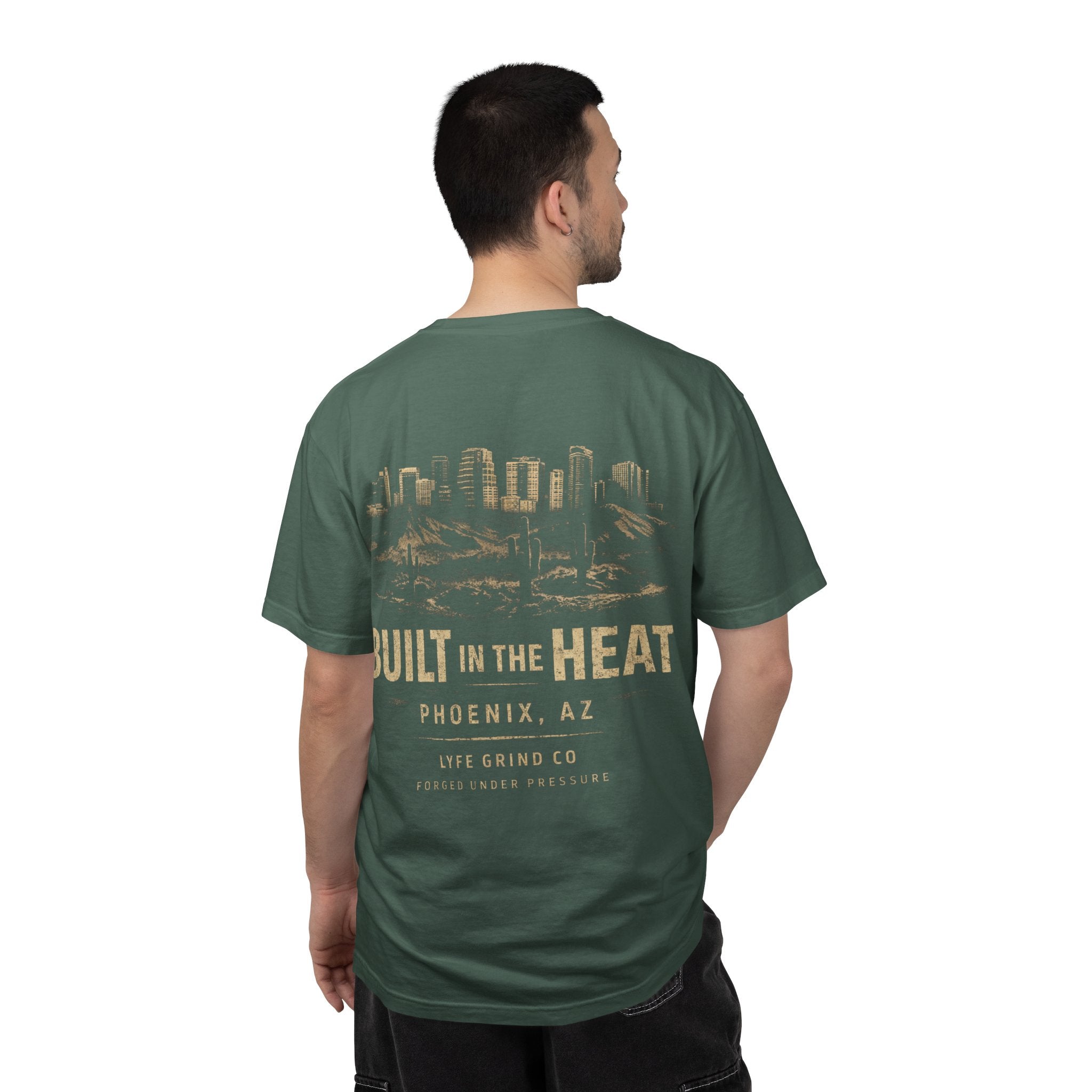 Built in the Heat Tee | Phoenix AZ Streetwear Shirt | Desert Graphic T-Shirt | Lyfe Grind Co Urban Desert Collection