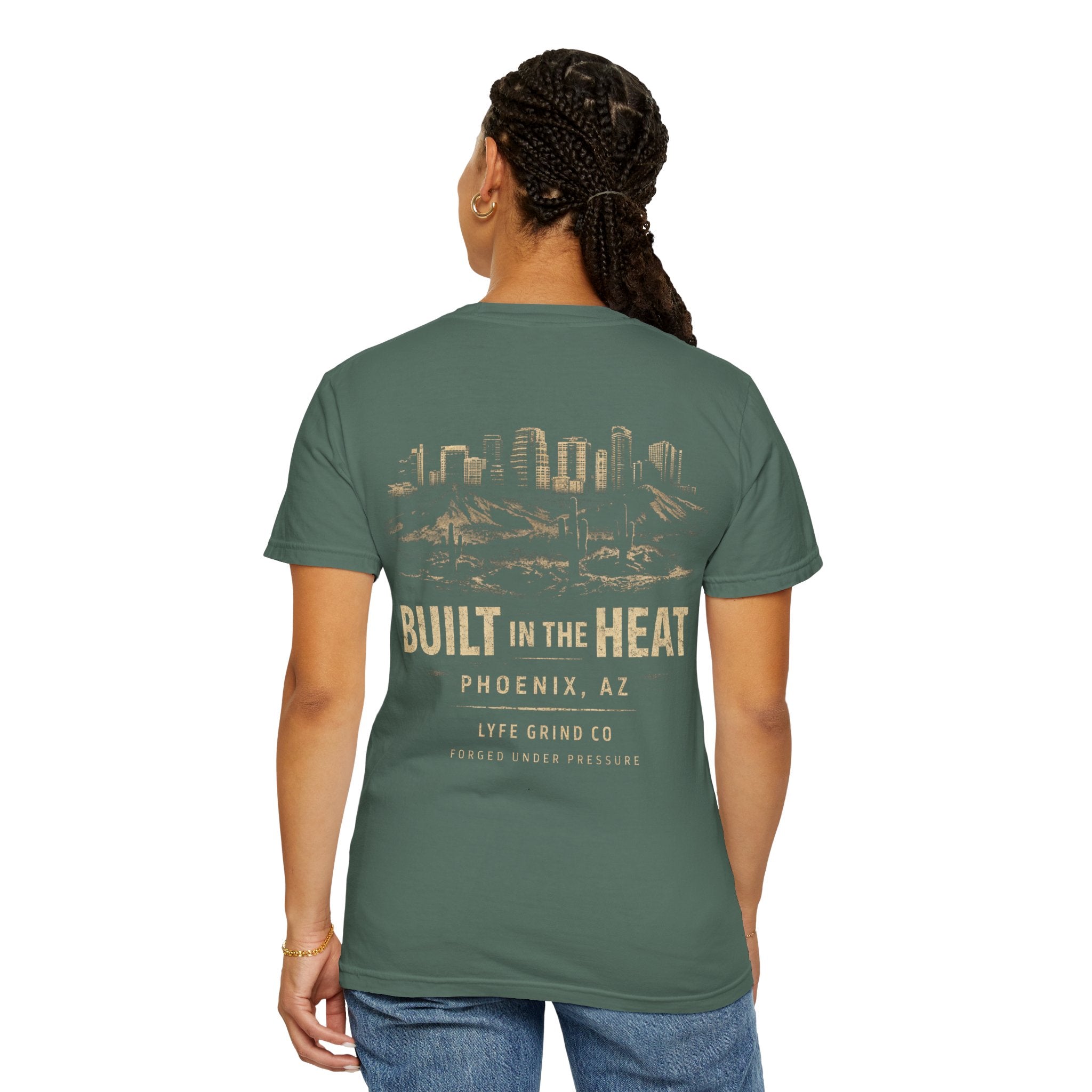 Built in the Heat Tee | Phoenix AZ Streetwear Shirt | Desert Graphic T-Shirt | Lyfe Grind Co Urban Desert Collection