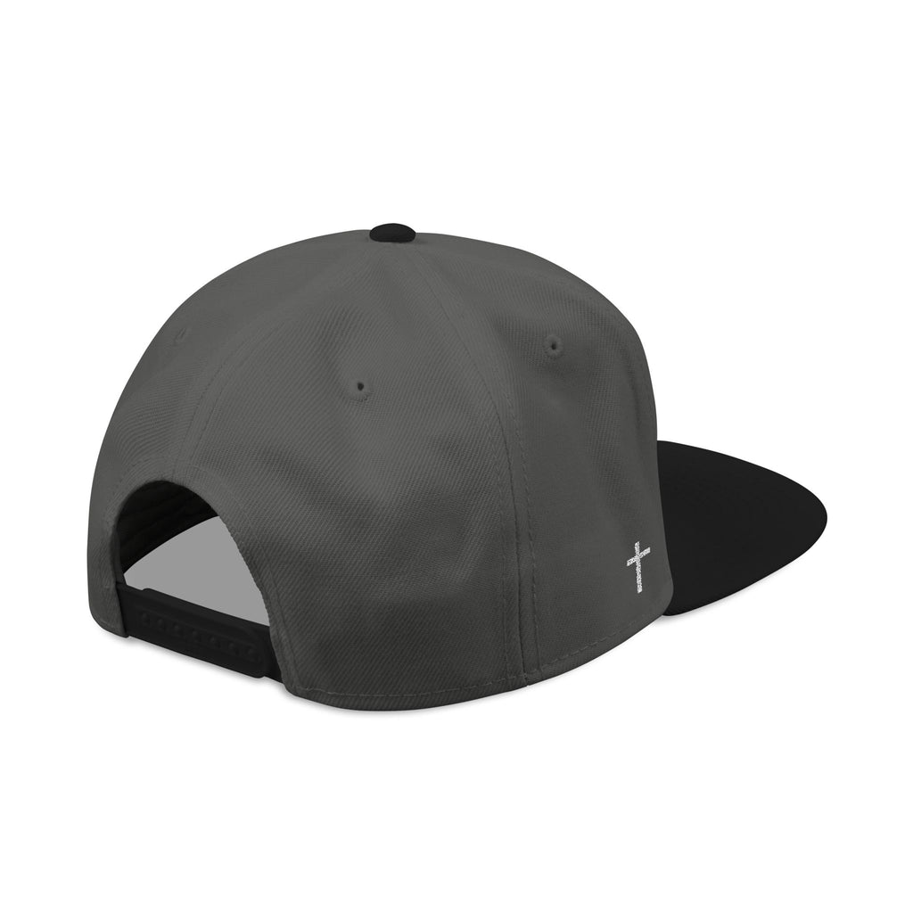 Lyfe Grind Co Snapback Hat – LGC Logo w/ Cross Detail | Faith-Based Streetwear Flat Brim Cap