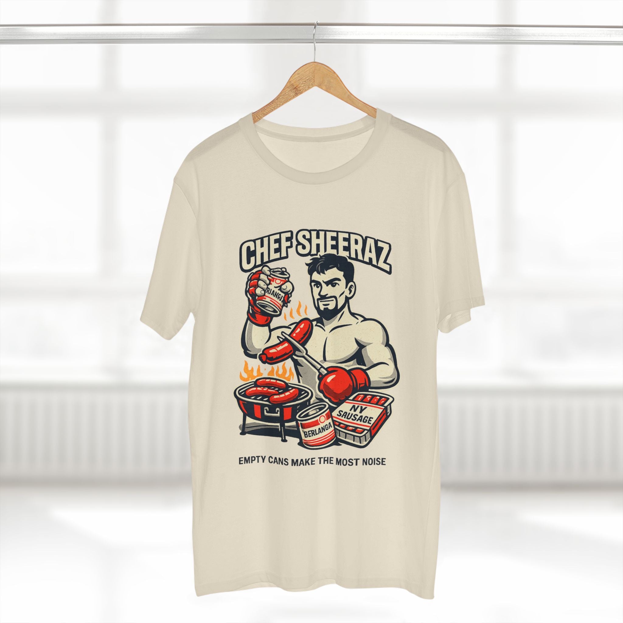 Chef Sheeraz Tee – “Empty Cans Make the Most Noise” Premium Boxing Streetwear Shirt