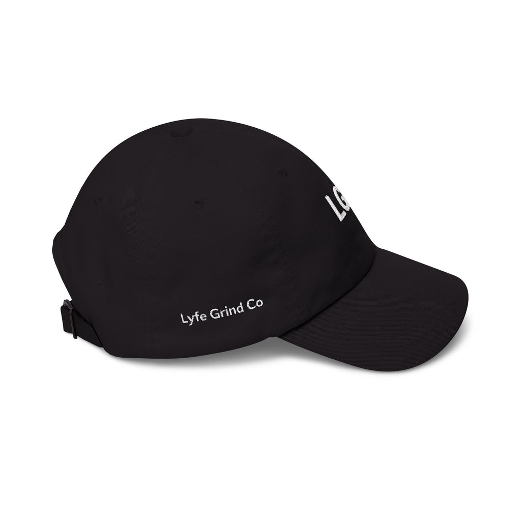 Lyfe Grind Co Dad Hat – LGC Minimal Logo Cap | Desert Streetwear Hat | Adjustable Strapback