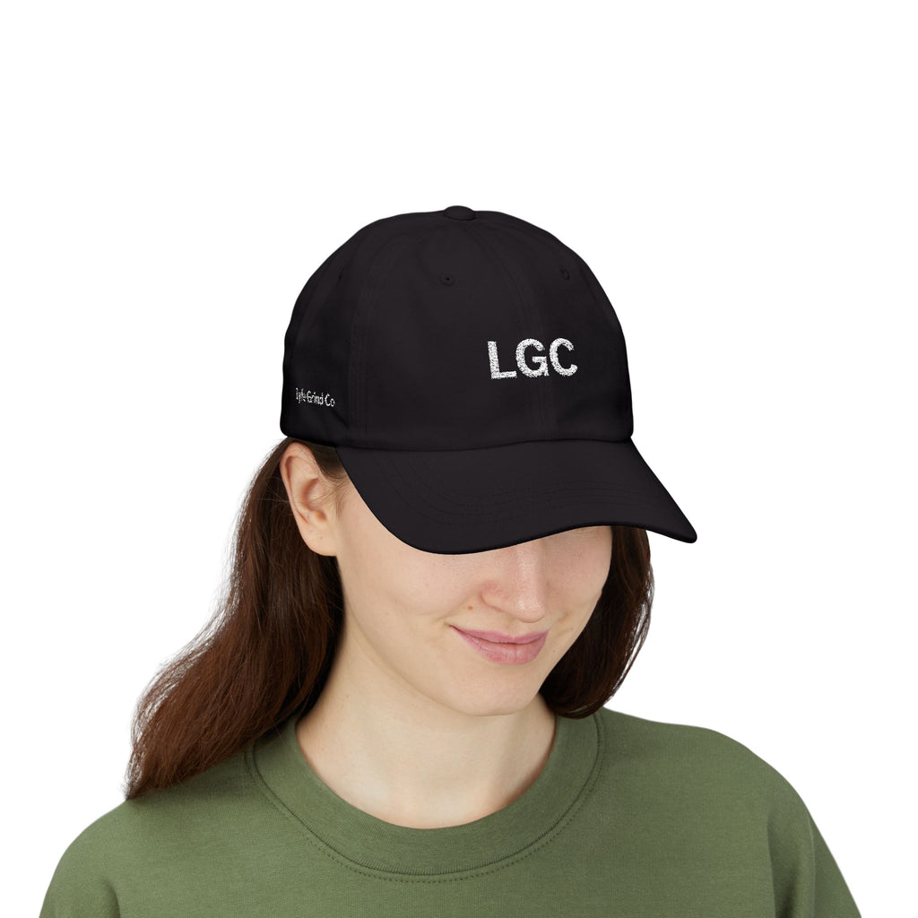 Lyfe Grind Co Dad Hat – LGC Minimal Logo Cap | Desert Streetwear Hat | Adjustable Strapback