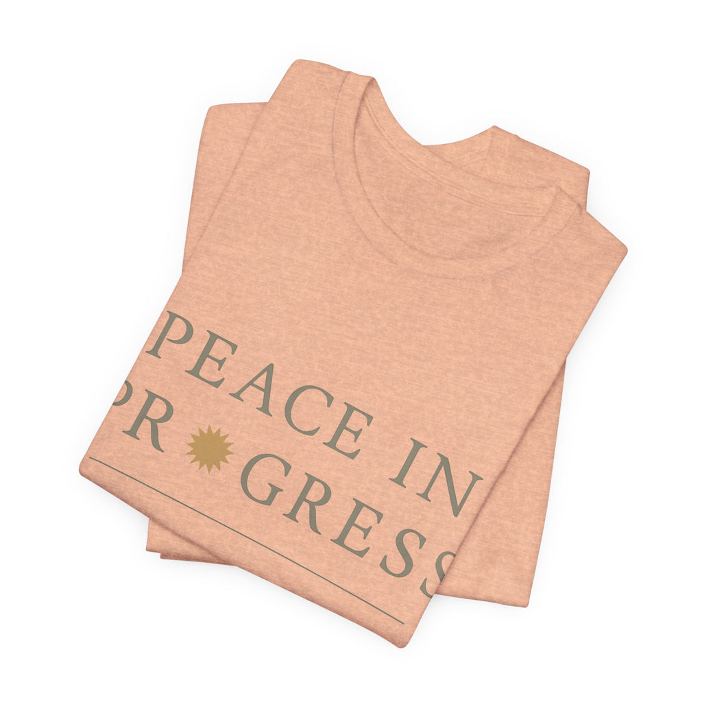 Peace in Progress – Minimalist Bone Typography Tee | Lyfe Grind Co.