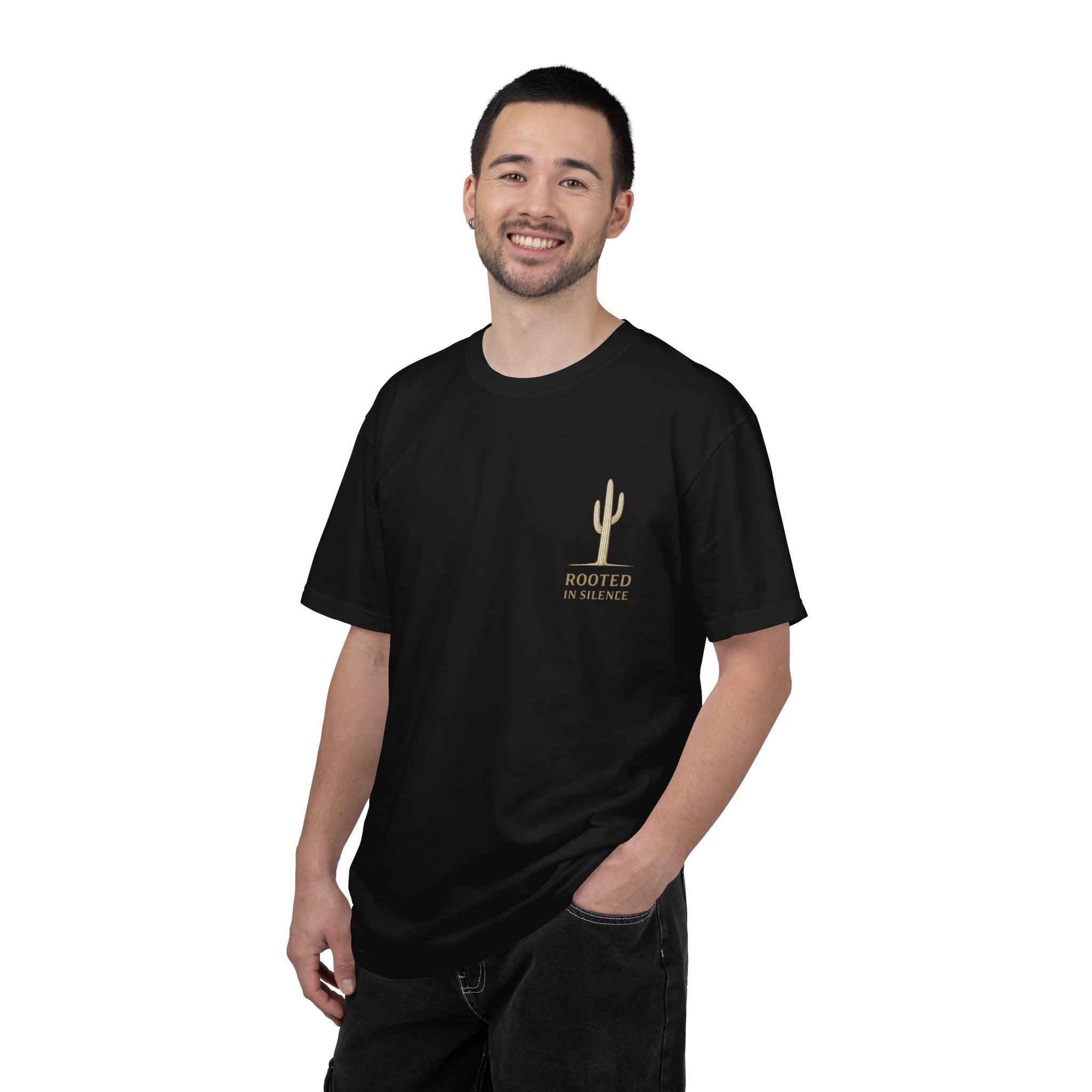 Rooted in Silence T-Shirt | Minimalist Desert Tee | Arizona Cactus Shirt | Vintage Streetwear Graphic | Lyfe Grind Co