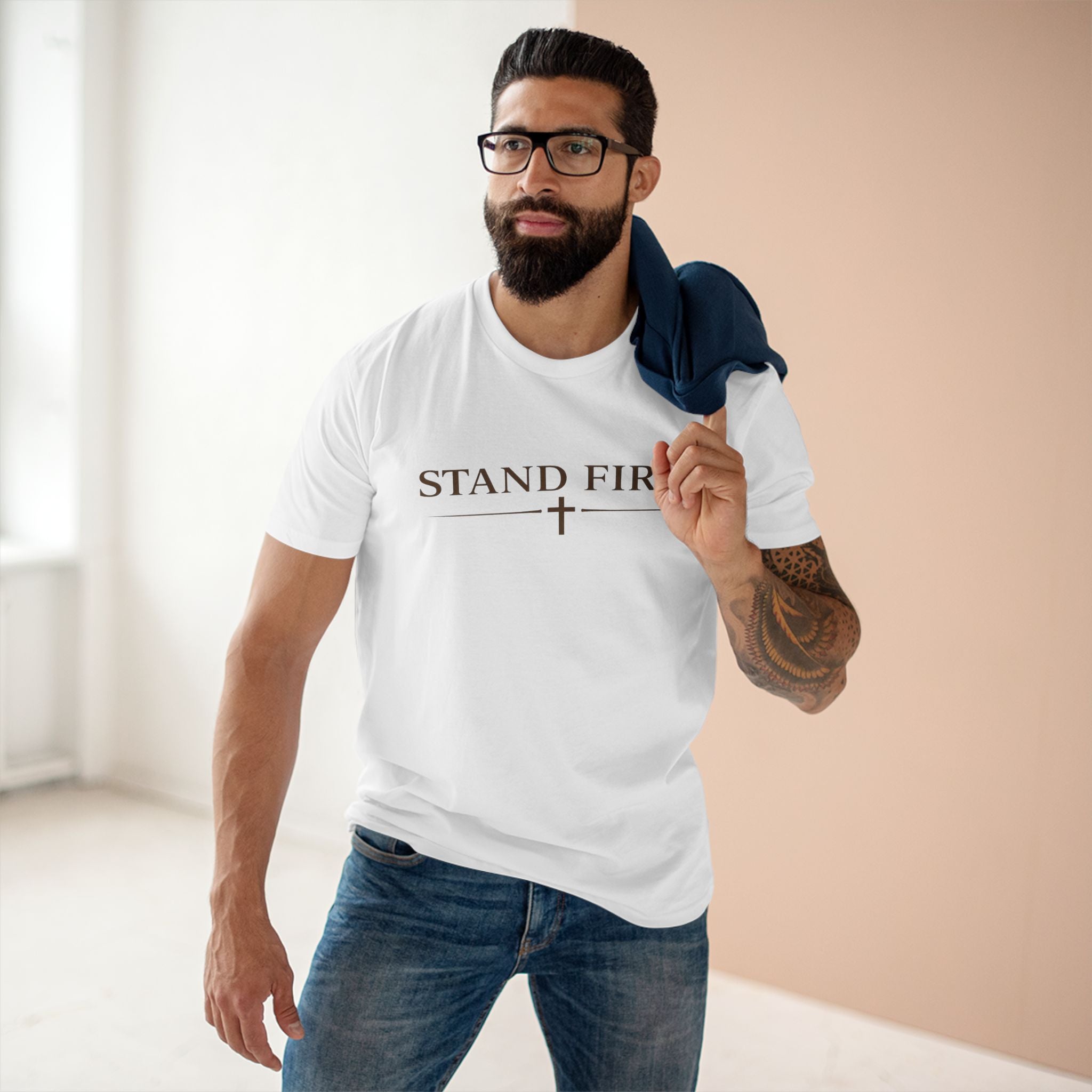 Stand Firm – Minimalist Christian Streetwear Tee | Faith-Based Apparel by Lyfe Grind Co.