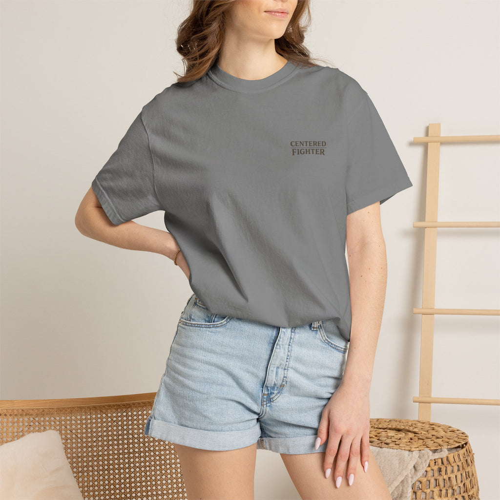 Centered Fighter Tee – LyfeGrind Co. | Angles Over Emotion | Geometric Balance Series
