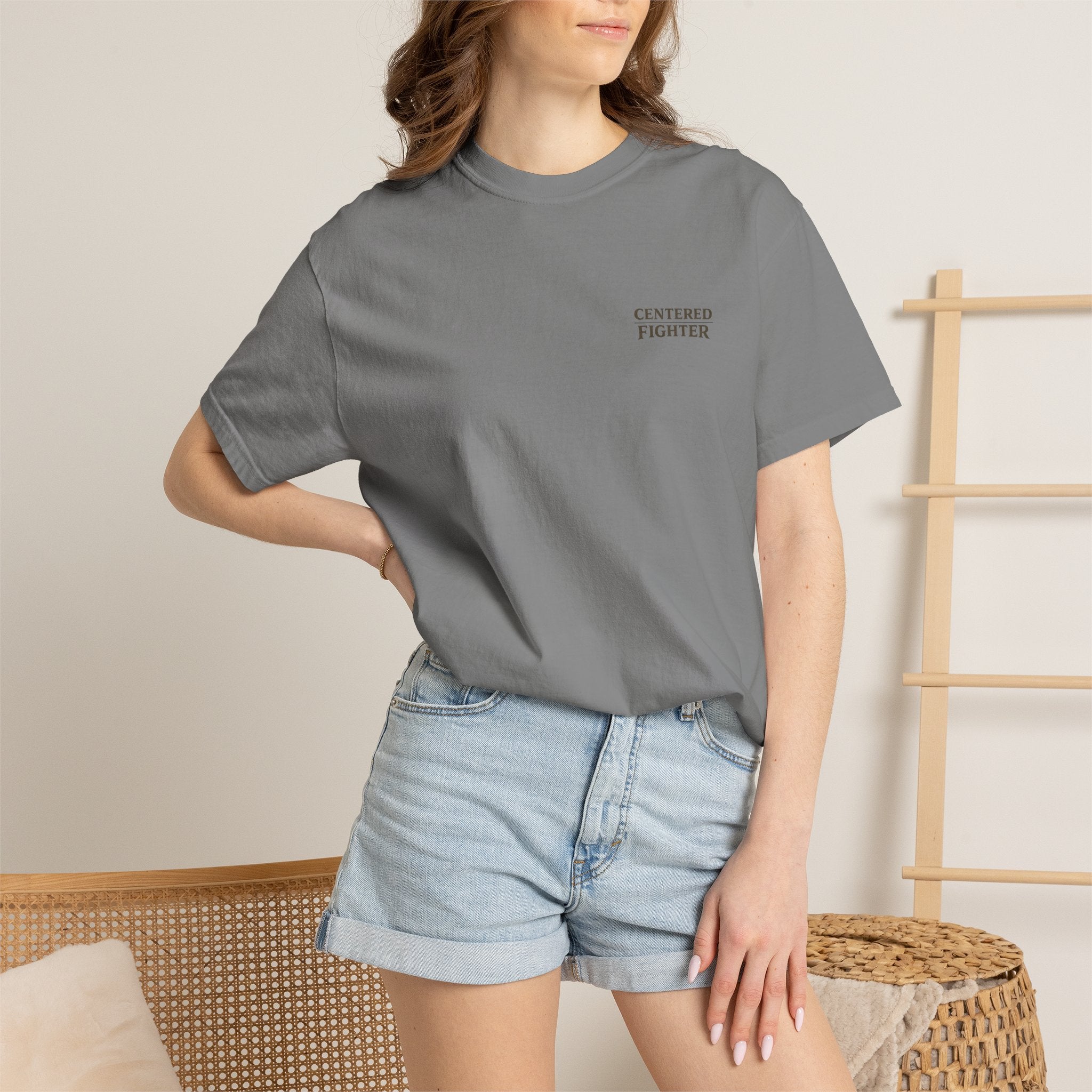 Centered Fighter Tee – LyfeGrind Co. | Angles Over Emotion | Geometric Balance Series