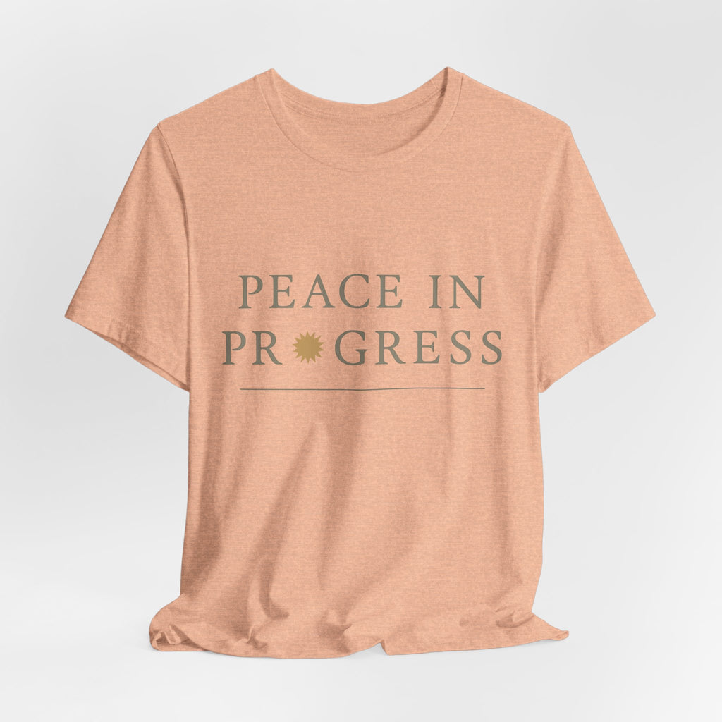 Peace in Progress – Minimalist Bone Typography Tee | Lyfe Grind Co.