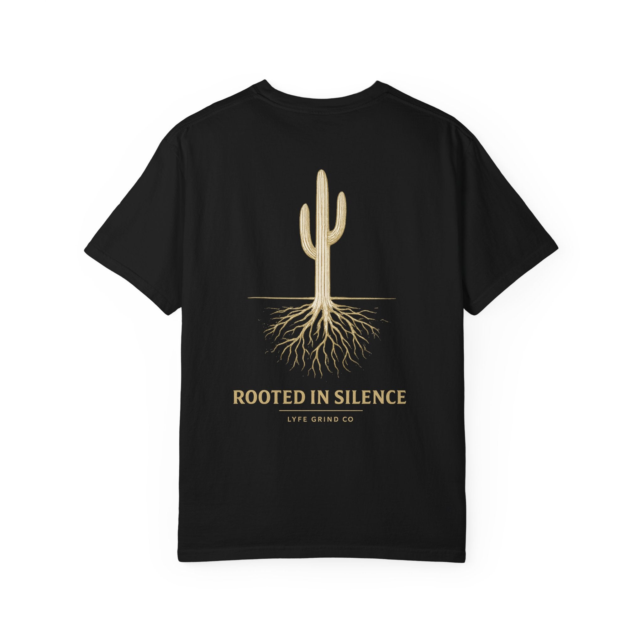 Rooted in Silence T-Shirt | Minimalist Desert Tee | Arizona Cactus Shirt | Vintage Streetwear Graphic | Lyfe Grind Co